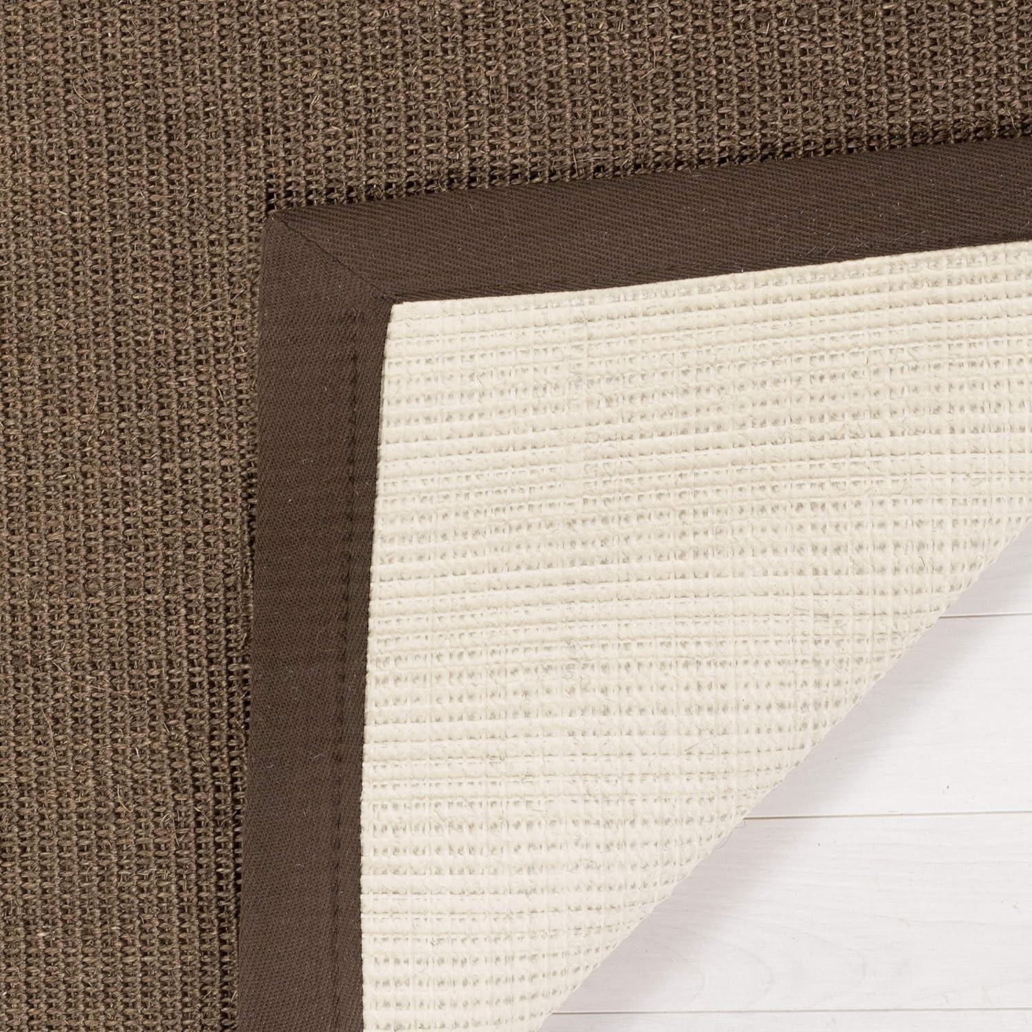 image:imageSAFAVIEH Natural Fiber Collection Area Rug 5 x 8 Marble amp Grey Border Sisal Design Easy Care Ideal for High Traffic Areas in Living Room Bedroom NF441BBrown