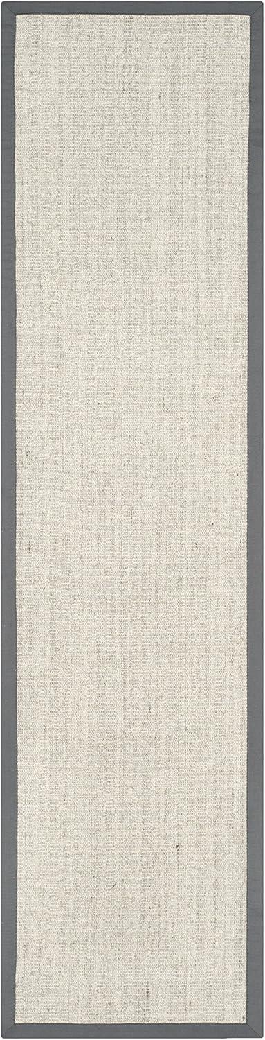 image:imageSAFAVIEH Natural Fiber Collection Area Rug 5 x 8 Marble amp Grey Border Sisal Design Easy Care Ideal for High Traffic Areas in Living Room Bedroom NF441BMarbleGrey