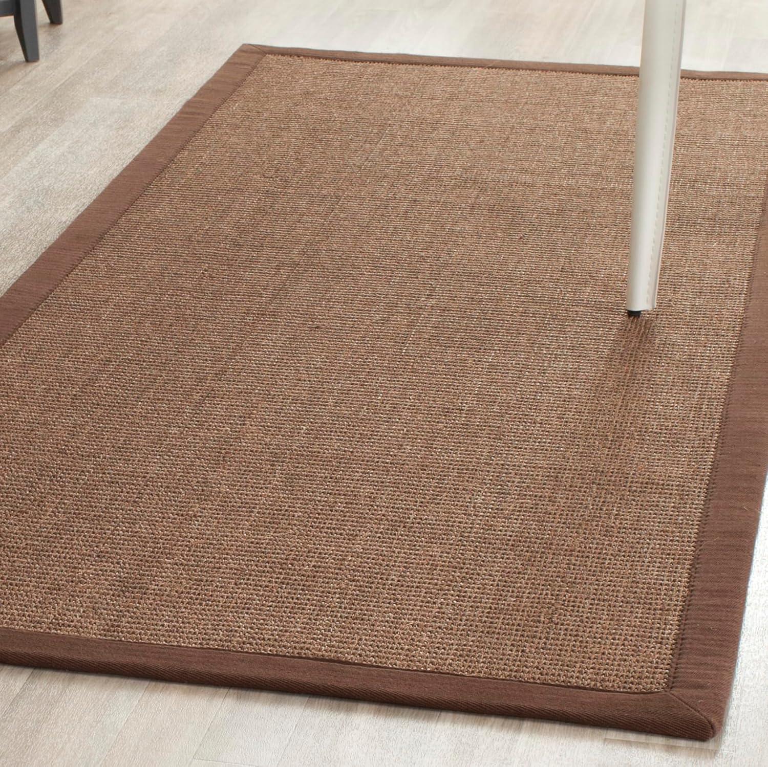 image:imageSAFAVIEH Natural Fiber Collection Area Rug 5 x 8 Marble amp Grey Border Sisal Design Easy Care Ideal for High Traffic Areas in Living Room Bedroom NF441BBrown