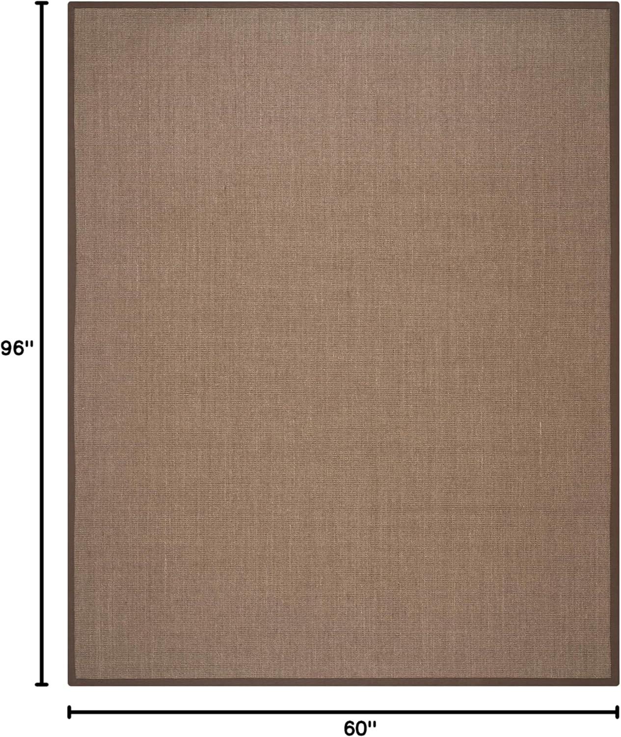 image:imageSAFAVIEH Natural Fiber Collection Area Rug 5 x 8 Marble amp Grey Border Sisal Design Easy Care Ideal for High Traffic Areas in Living Room Bedroom NF441BBrown