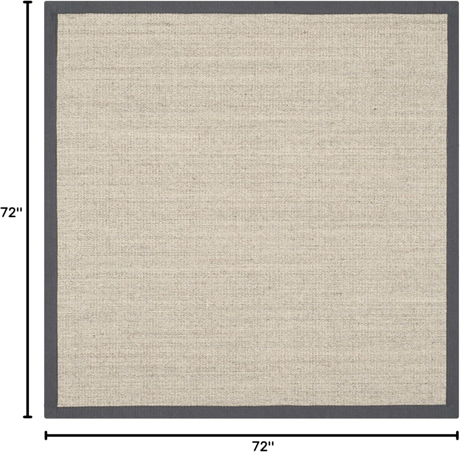 image:imageSAFAVIEH Natural Fiber Collection Area Rug 5 x 8 Marble amp Grey Border Sisal Design Easy Care Ideal for High Traffic Areas in Living Room Bedroom NF441BMarbleGrey
