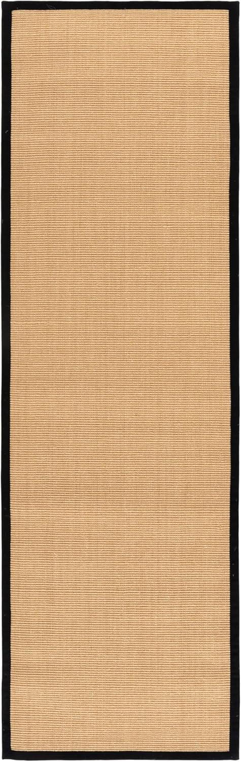 image:imageSAFAVIEH Natural Fiber Collection Area Rug 5 x 8 Marble amp Grey Border Sisal Design Easy Care Ideal for High Traffic Areas in Living Room Bedroom NF441BMaizeBlack