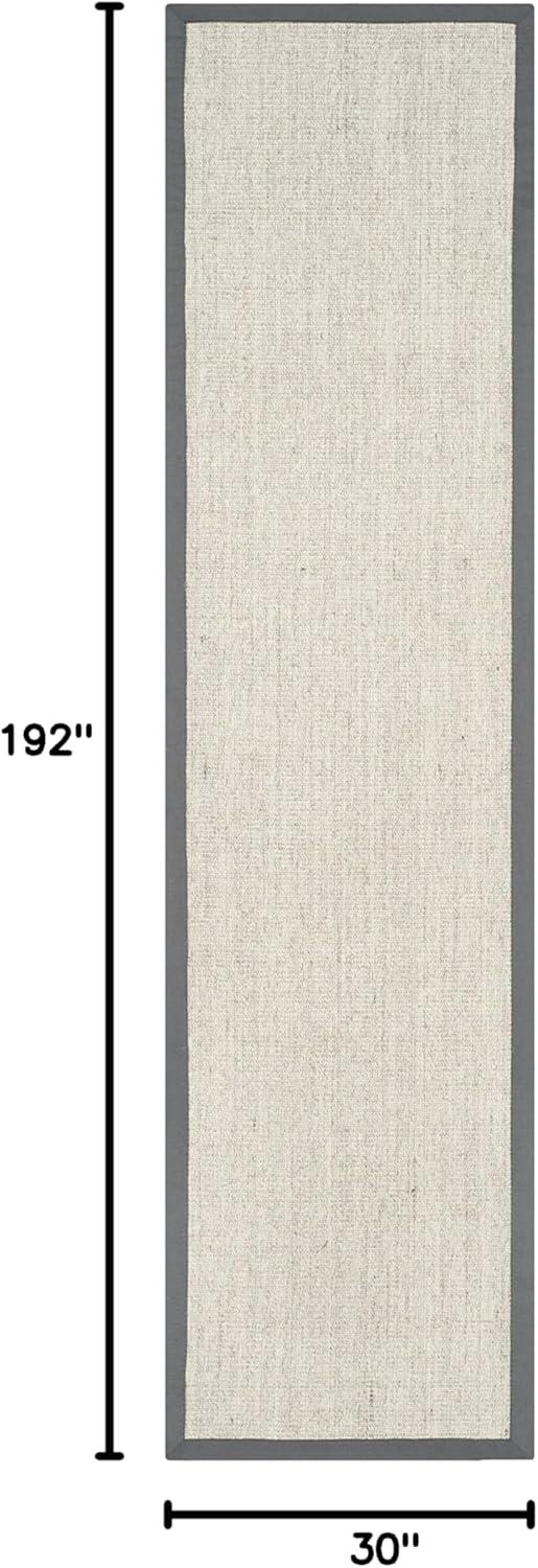 image:imageSAFAVIEH Natural Fiber Collection Area Rug 5 x 8 Marble amp Grey Border Sisal Design Easy Care Ideal for High Traffic Areas in Living Room Bedroom NF441BMarbleGrey
