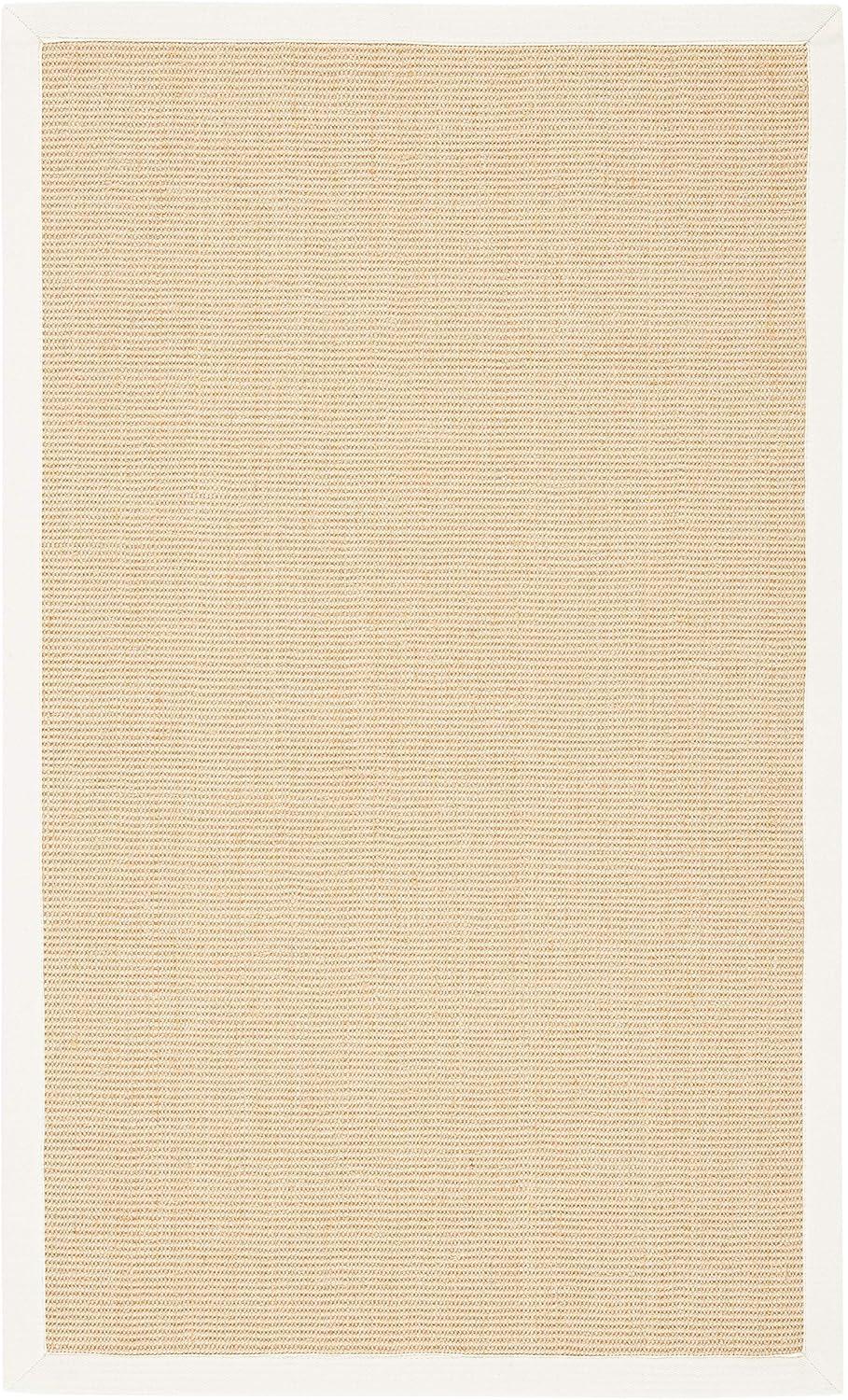 image:imageSAFAVIEH Natural Fiber Collection Area Rug 5 x 8 Marble amp Grey Border Sisal Design Easy Care Ideal for High Traffic Areas in Living Room Bedroom NF441BMaizeWheat
