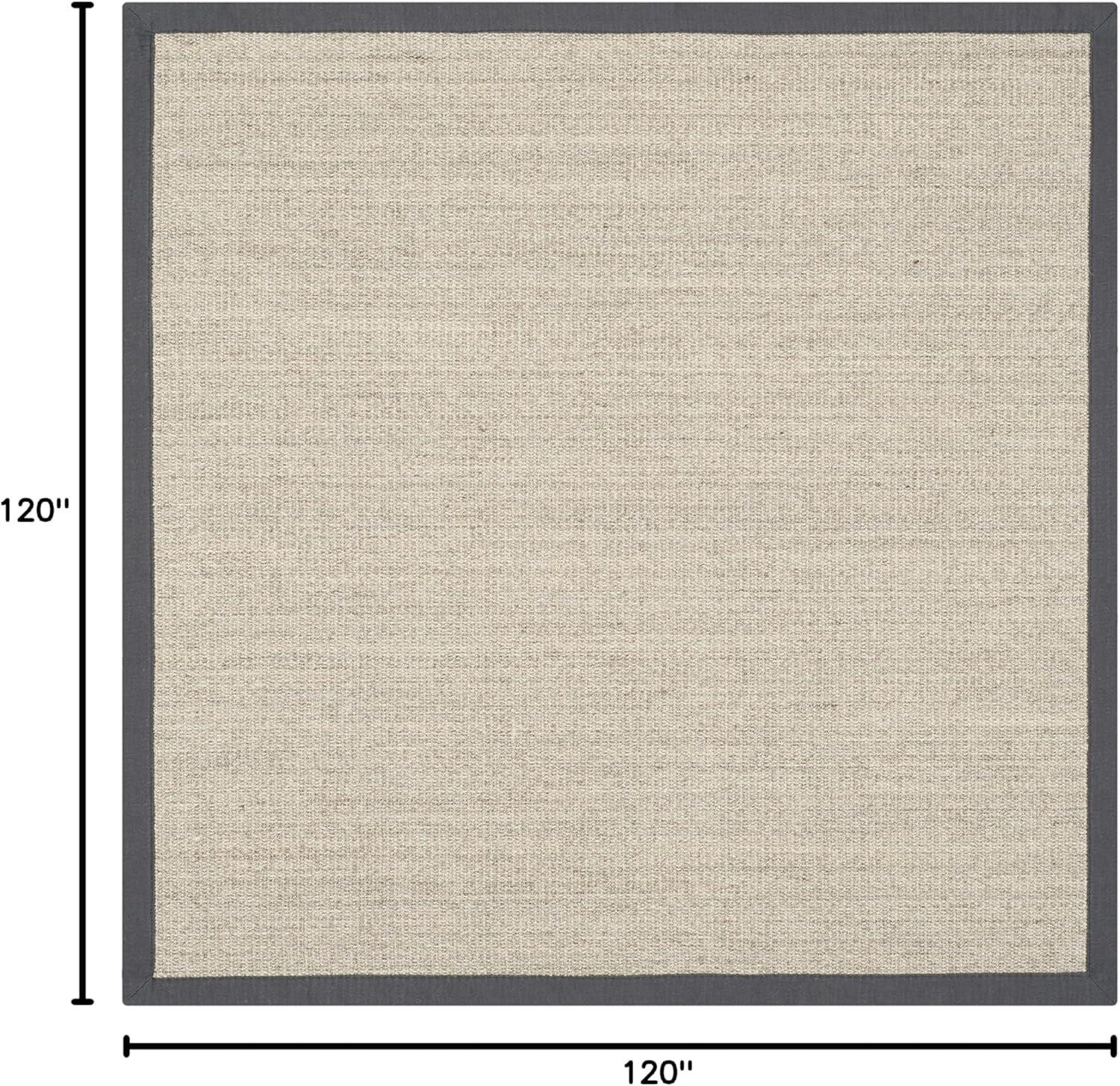 image:imageSAFAVIEH Natural Fiber Collection Area Rug 5 x 8 Marble amp Grey Border Sisal Design Easy Care Ideal for High Traffic Areas in Living Room Bedroom NF441BMarbleGrey