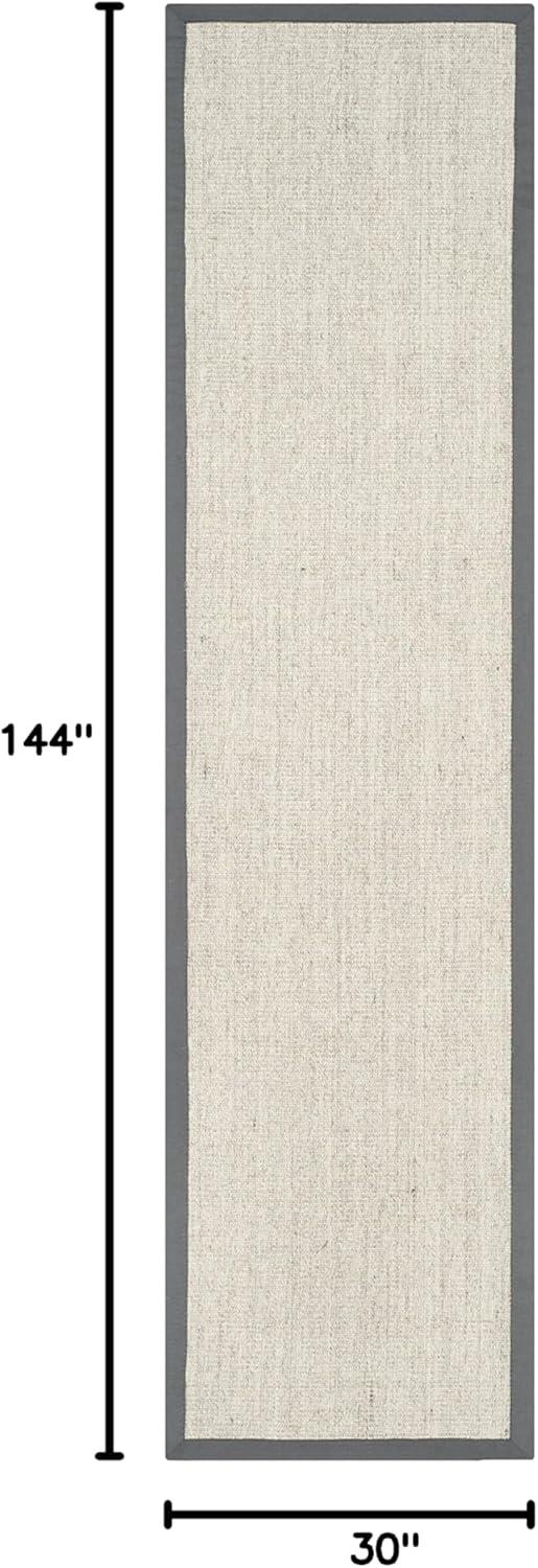 image:imageSAFAVIEH Natural Fiber Collection Area Rug 5 x 8 Marble amp Grey Border Sisal Design Easy Care Ideal for High Traffic Areas in Living Room Bedroom NF441BMarbleGrey