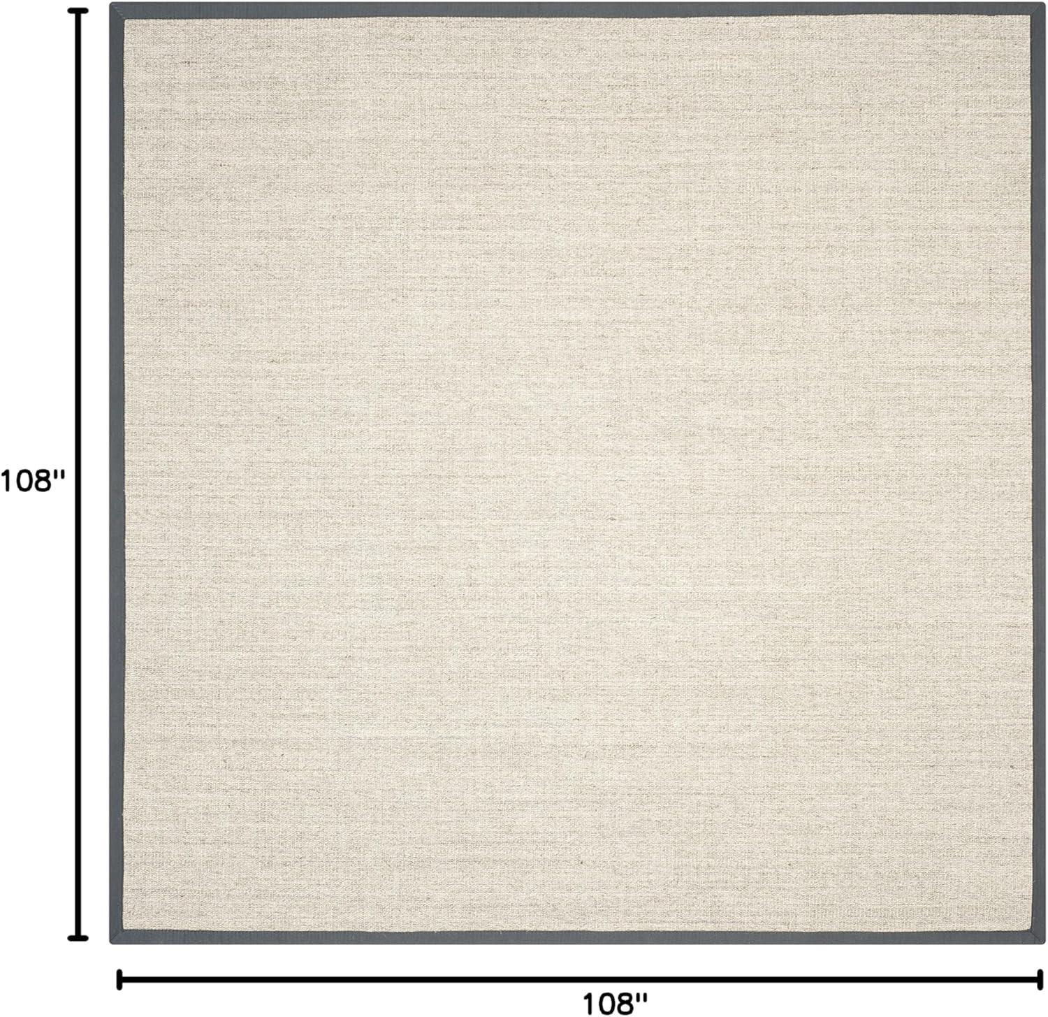 image:imageSAFAVIEH Natural Fiber Collection Area Rug 5 x 8 Marble amp Grey Border Sisal Design Easy Care Ideal for High Traffic Areas in Living Room Bedroom NF441BMarbleGrey