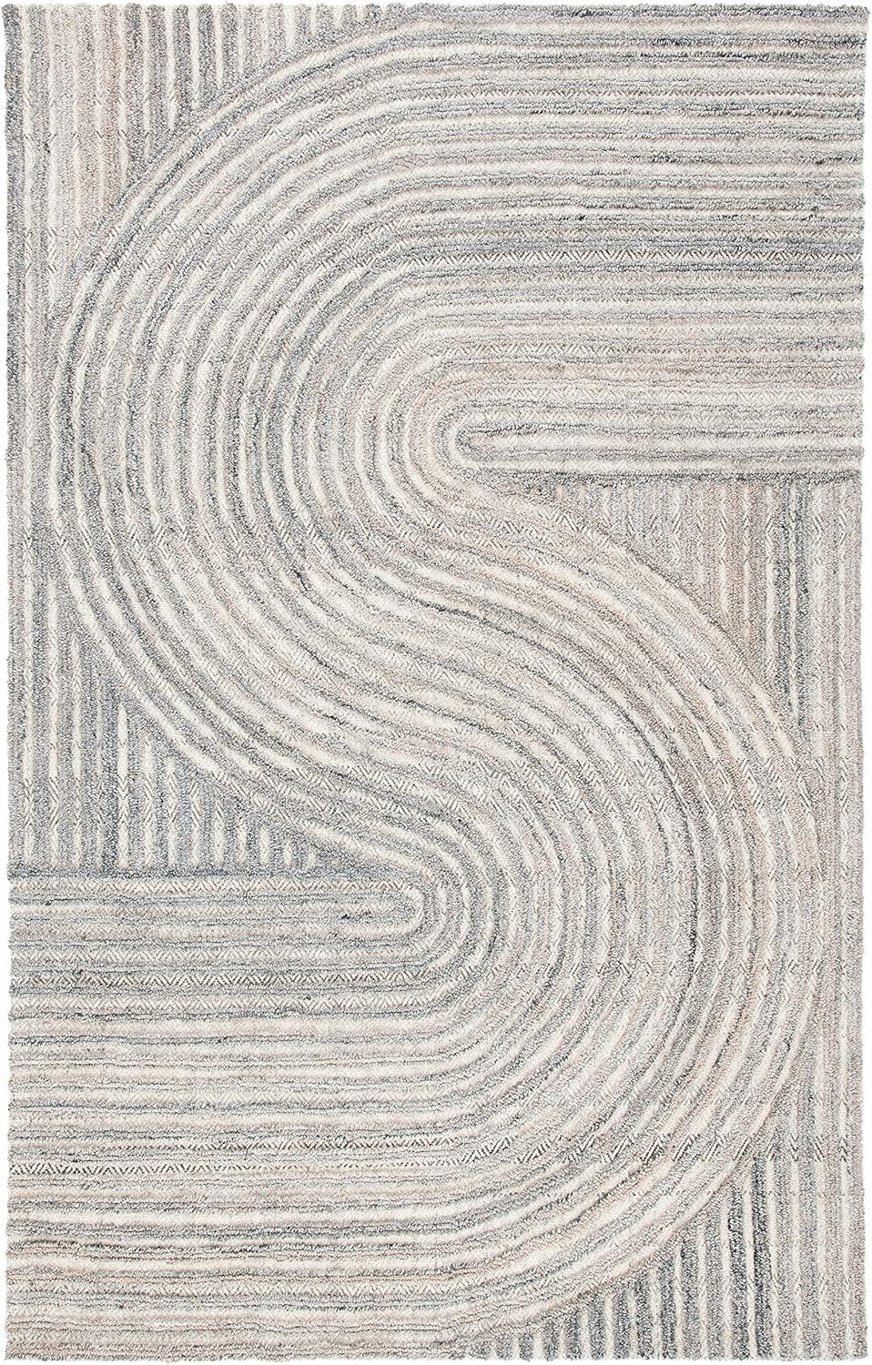 image:imageSAFAVIEH South Hampton Collection 8 x 10 Beige SHA301B Handmade Abstract Wool Area RugBeige