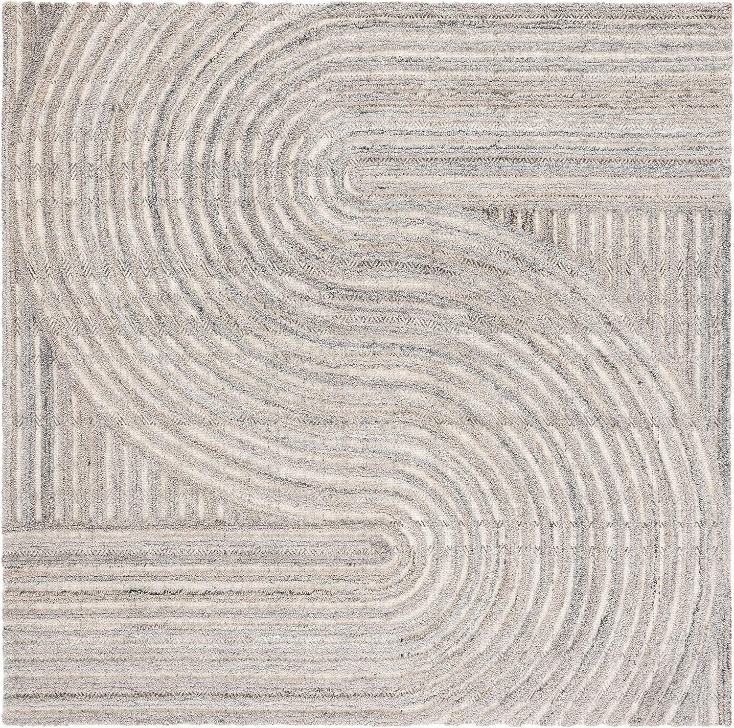 image:imageSAFAVIEH South Hampton Collection 8 x 10 Beige SHA301B Handmade Abstract Wool Area RugBeige