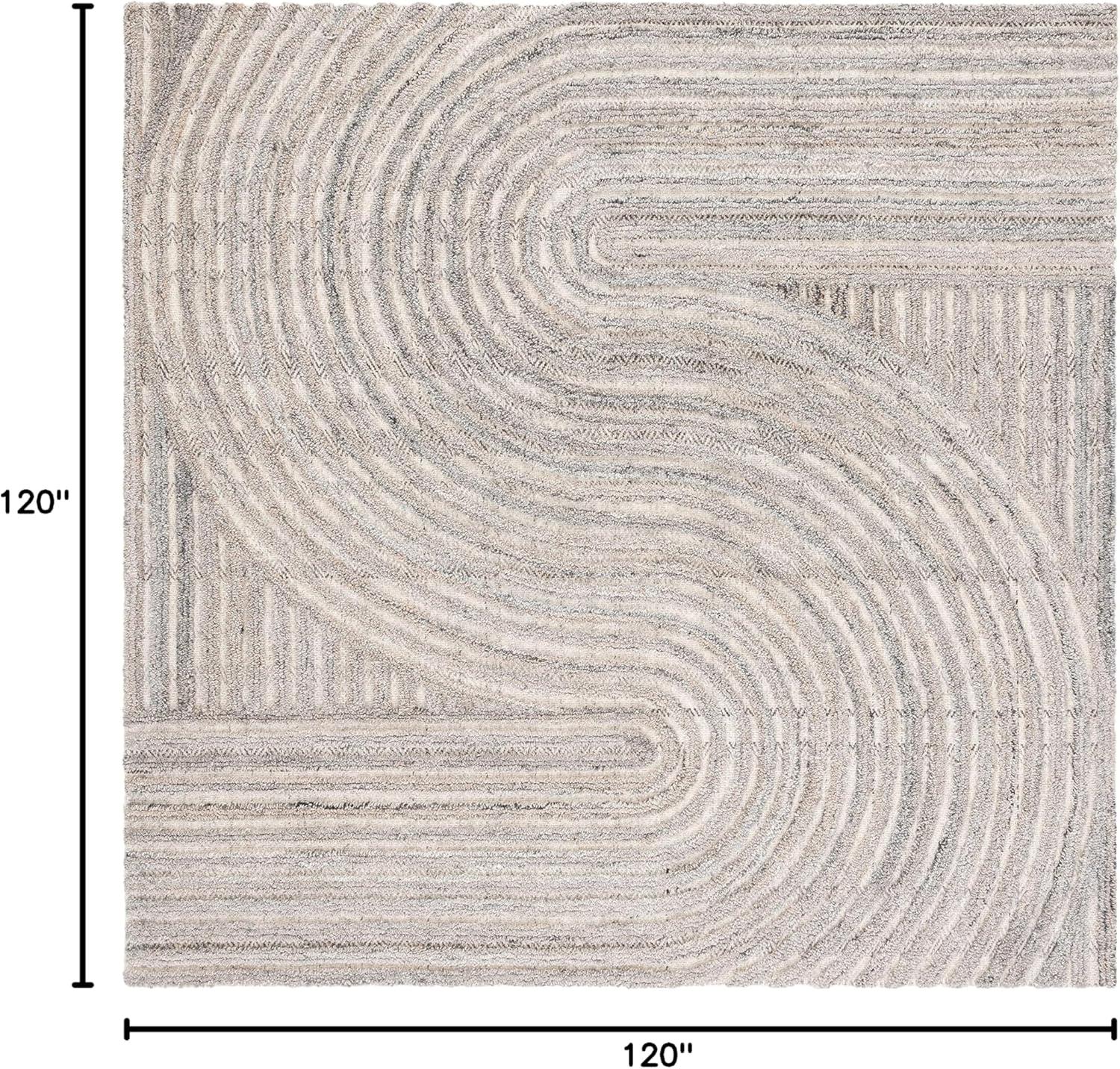 image:imageSAFAVIEH South Hampton Collection 8 x 10 Beige SHA301B Handmade Abstract Wool Area RugBeige