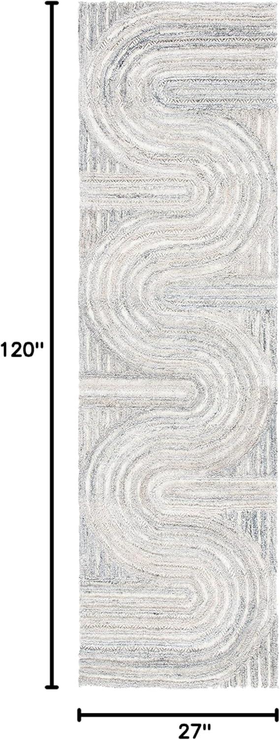 image:imageSAFAVIEH South Hampton Collection 8 x 10 Beige SHA301B Handmade Abstract Wool Area RugBeige