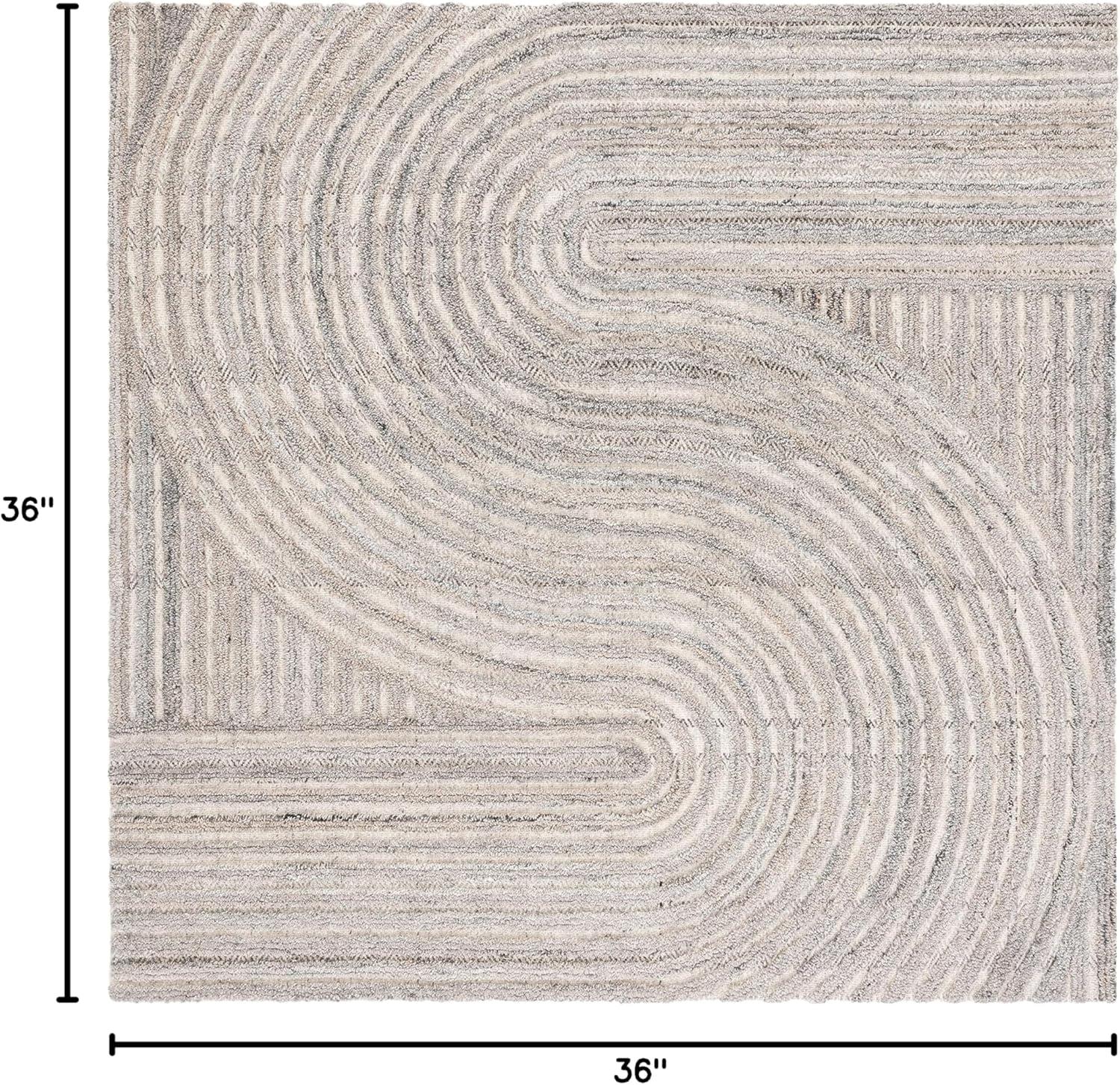 image:imageSAFAVIEH South Hampton Collection 8 x 10 Beige SHA301B Handmade Abstract Wool Area RugBeige