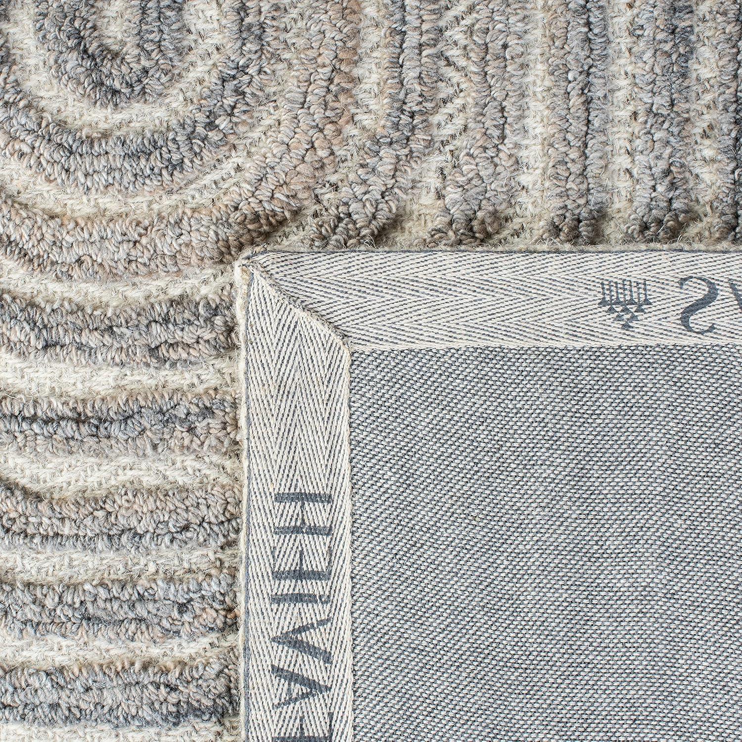 image:imageSAFAVIEH South Hampton Collection 8 x 10 Beige SHA301B Handmade Abstract Wool Area RugBeige