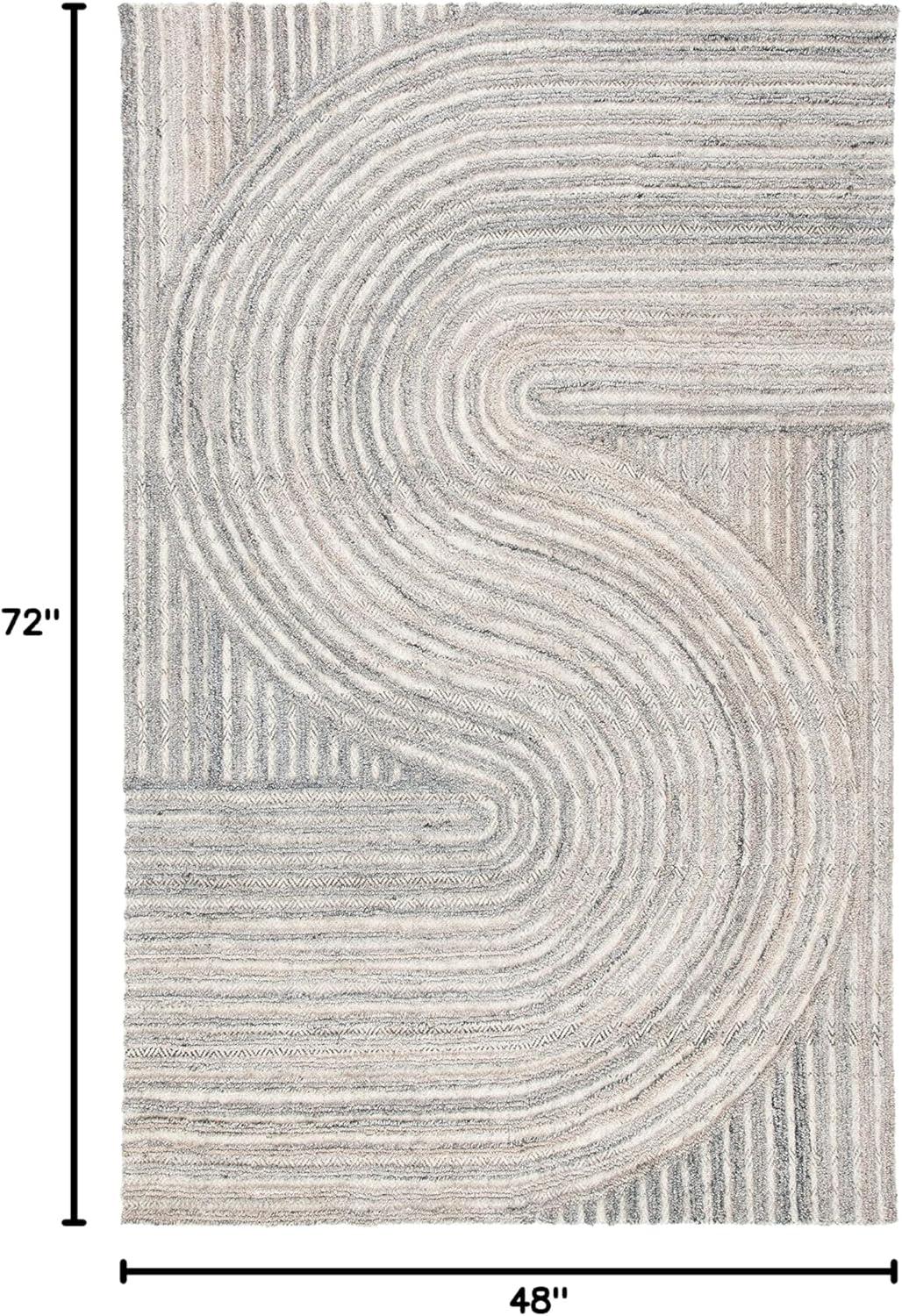 image:imageSAFAVIEH South Hampton Collection 8 x 10 Beige SHA301B Handmade Abstract Wool Area RugBeige