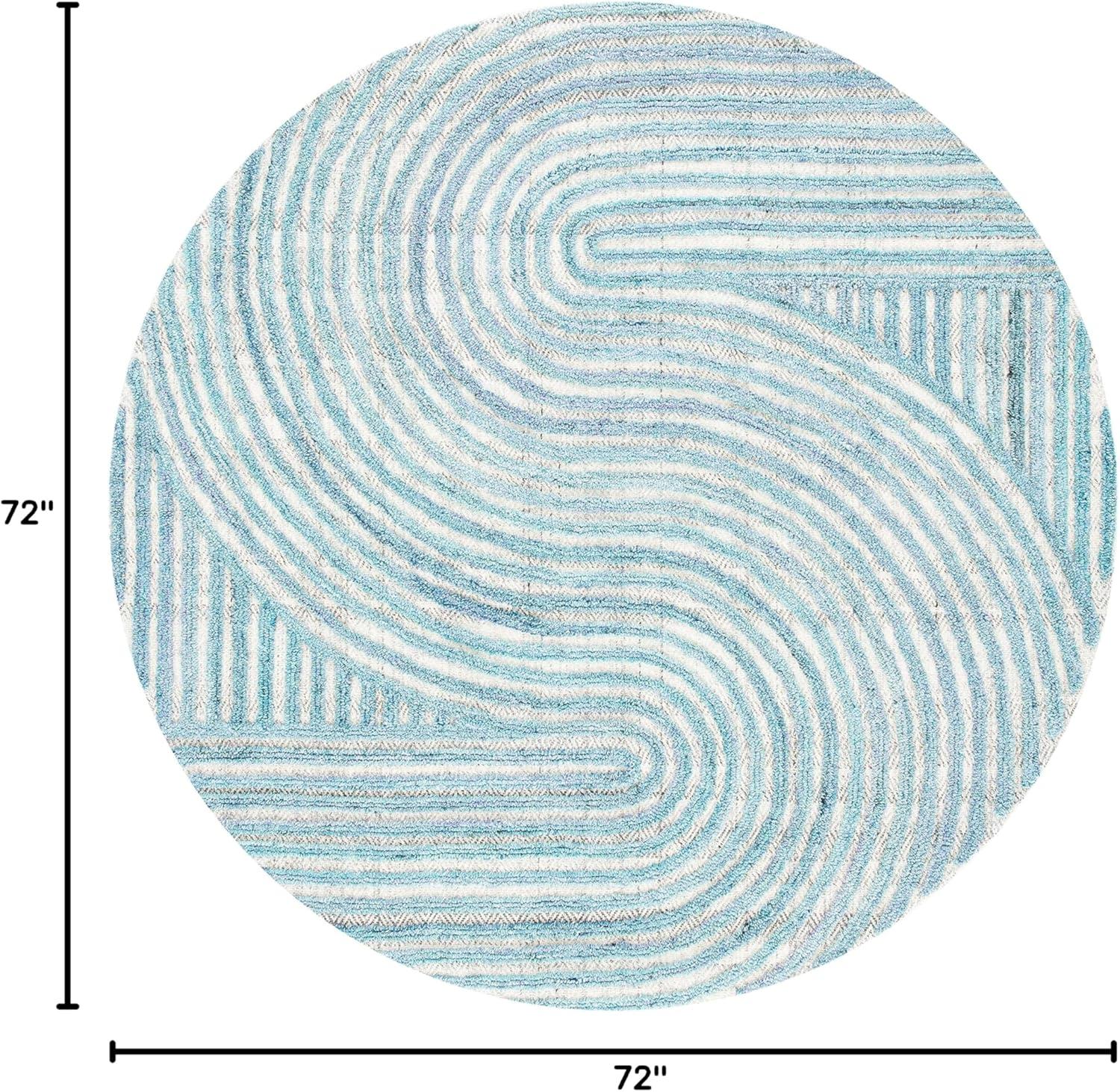 image:imageSAFAVIEH South Hampton Collection 8 x 10 Beige SHA301B Handmade Abstract Wool Area RugBlue