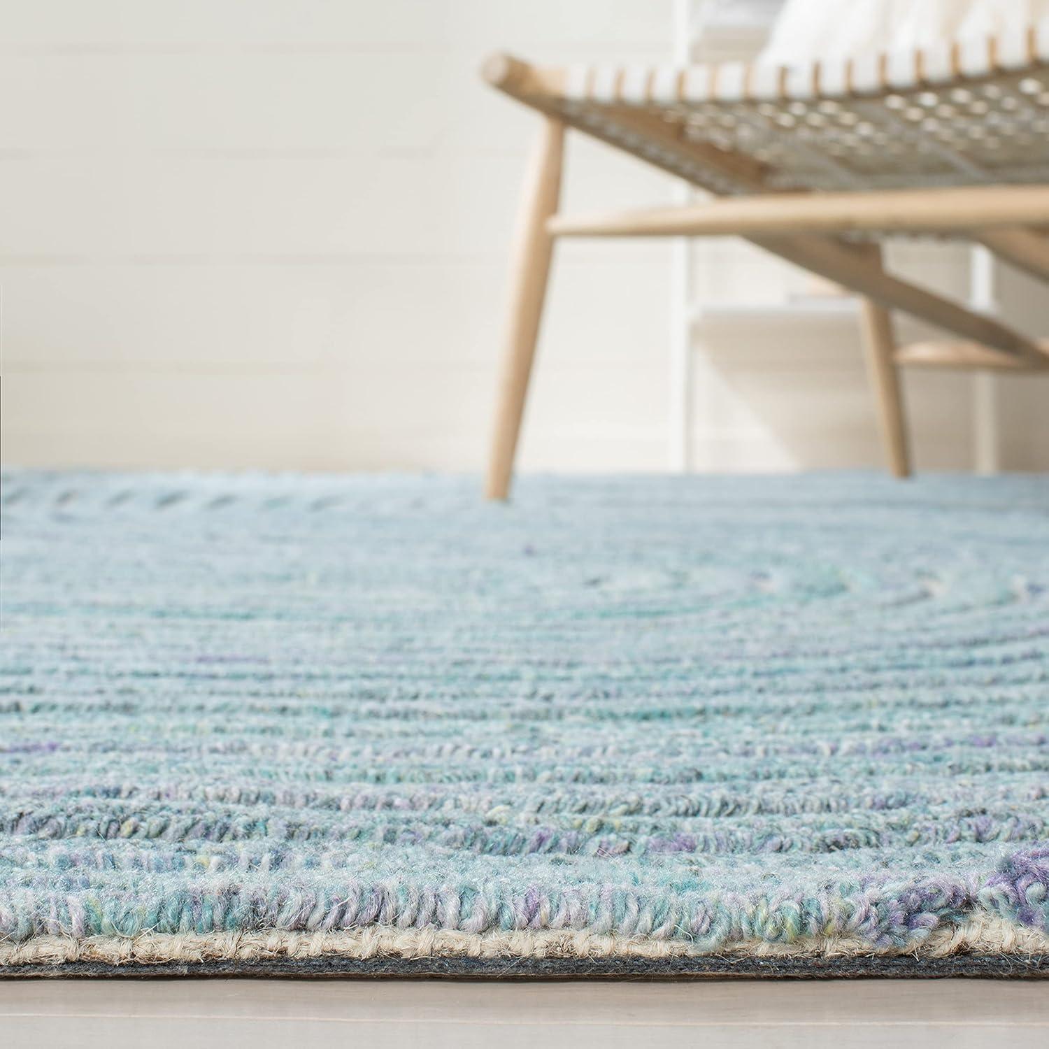 image:imageSAFAVIEH South Hampton Collection 8 x 10 Beige SHA301B Handmade Abstract Wool Area RugBlue
