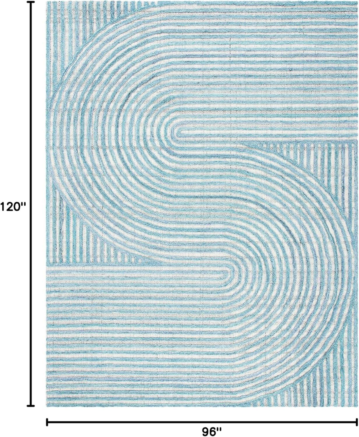 image:imageSAFAVIEH South Hampton Collection 8 x 10 Beige SHA301B Handmade Abstract Wool Area RugBlue