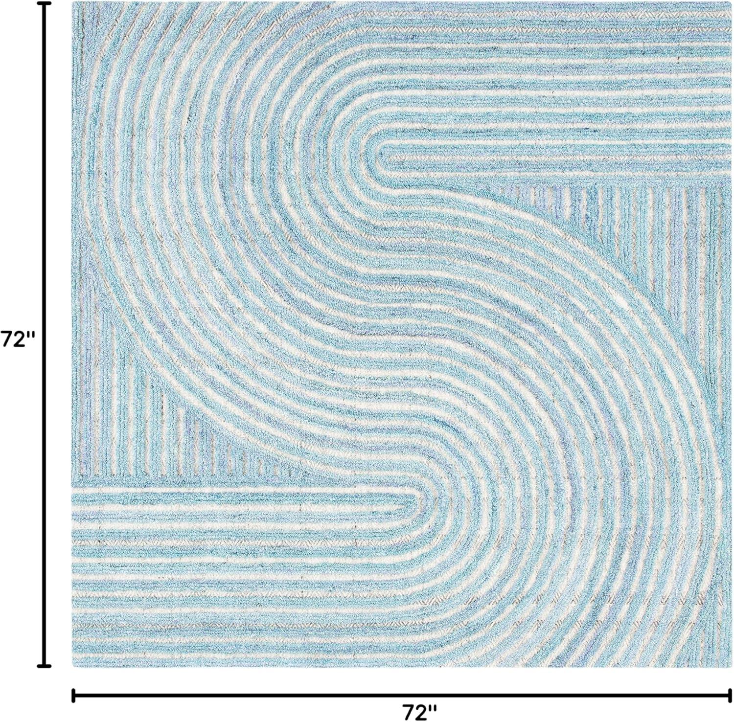 image:imageSAFAVIEH South Hampton Collection 8 x 10 Beige SHA301B Handmade Abstract Wool Area RugBlue