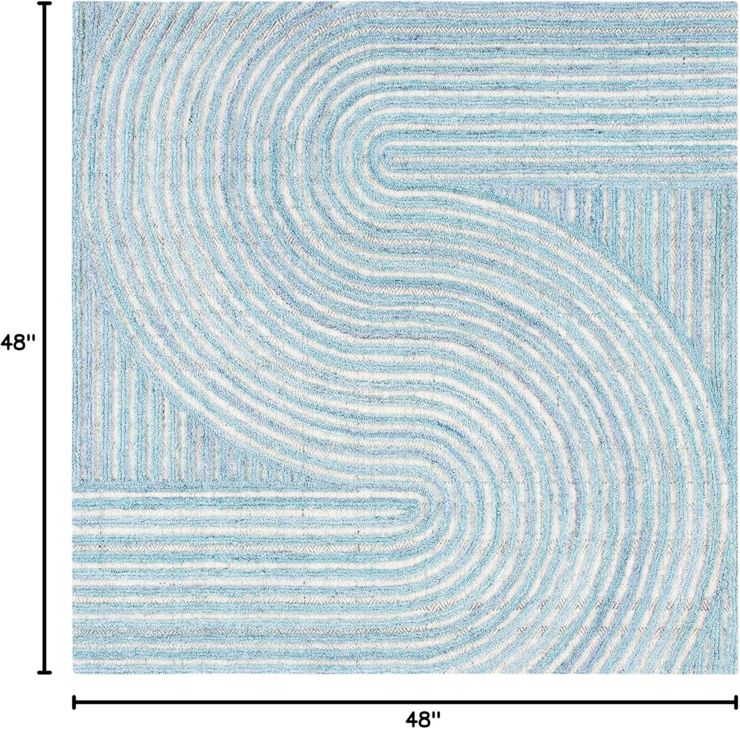 image:imageSAFAVIEH South Hampton Collection 8 x 10 Beige SHA301B Handmade Abstract Wool Area RugBlue