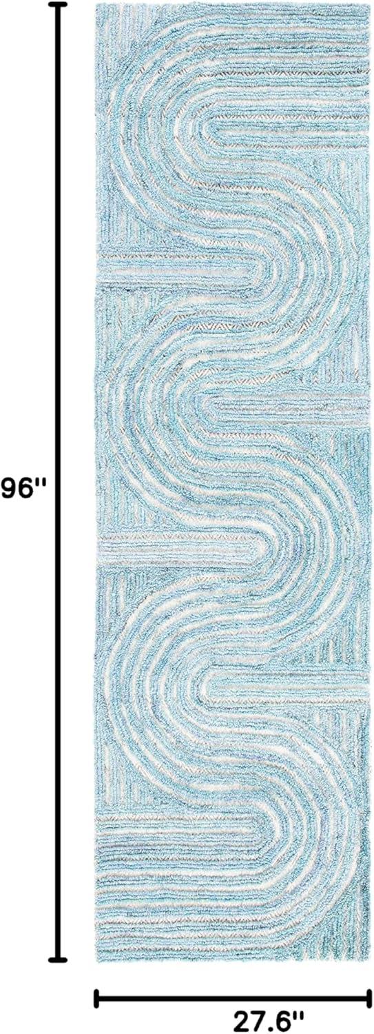 image:imageSAFAVIEH South Hampton Collection 8 x 10 Beige SHA301B Handmade Abstract Wool Area RugBlue