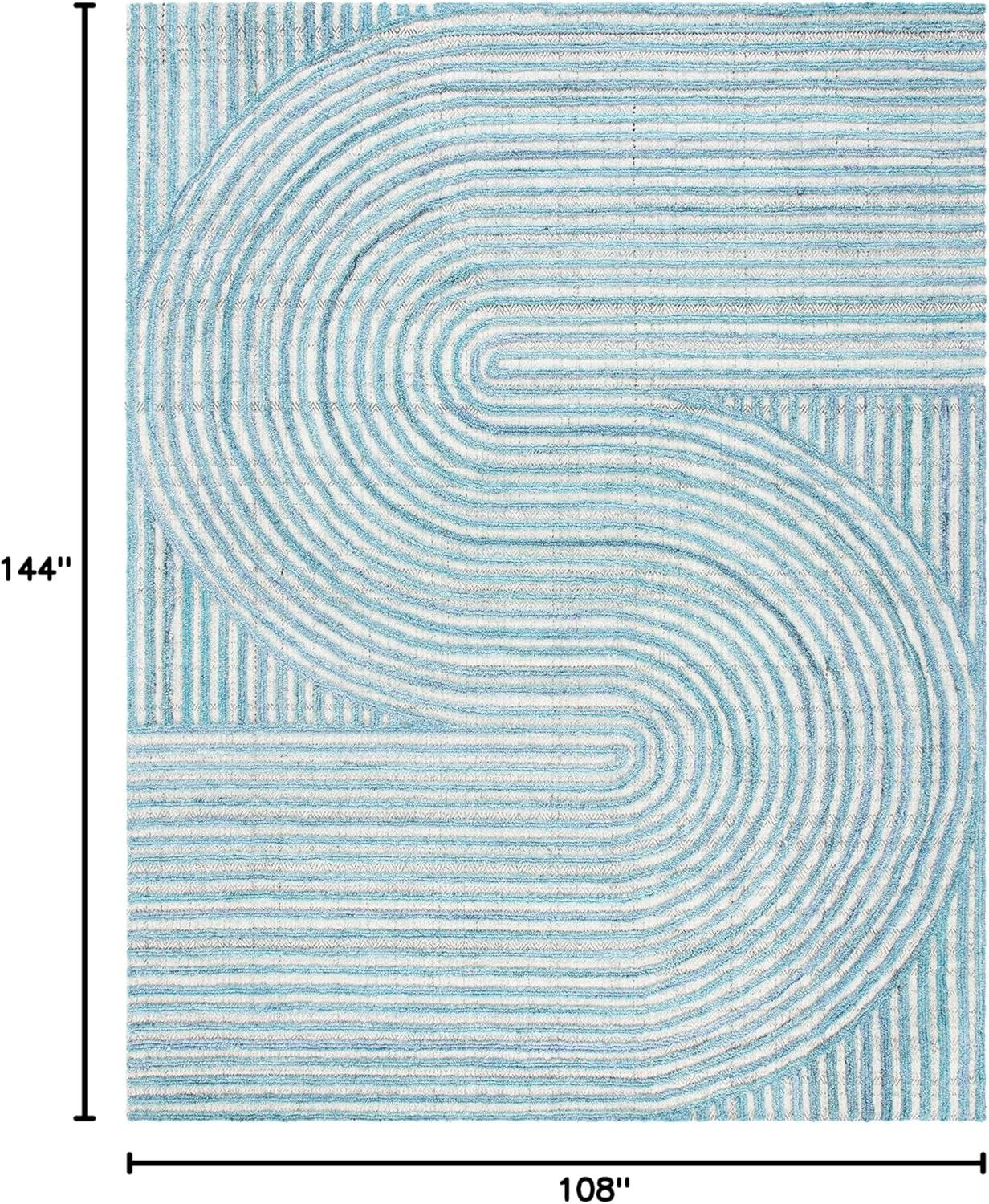 image:imageSAFAVIEH South Hampton Collection 8 x 10 Beige SHA301B Handmade Abstract Wool Area RugBlue