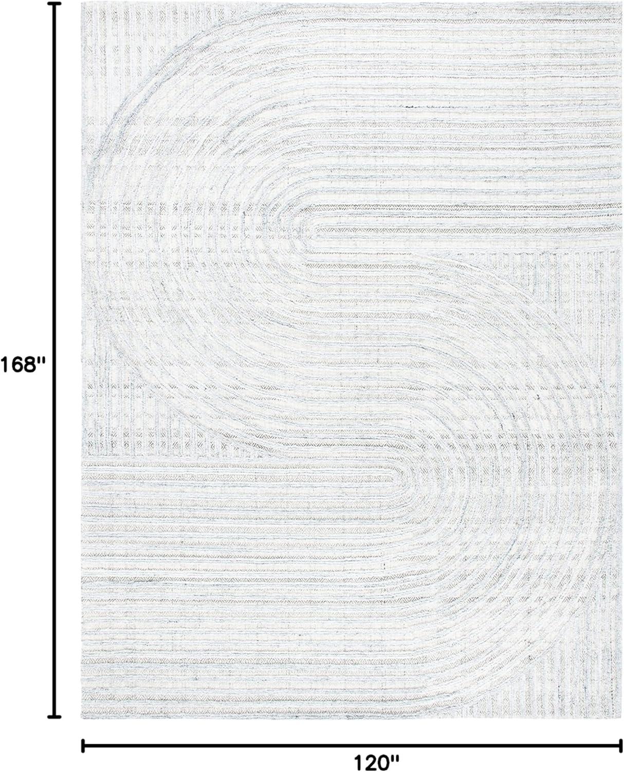 image:imageSAFAVIEH South Hampton Collection 8 x 10 Beige SHA301B Handmade Abstract Wool Area RugGrey