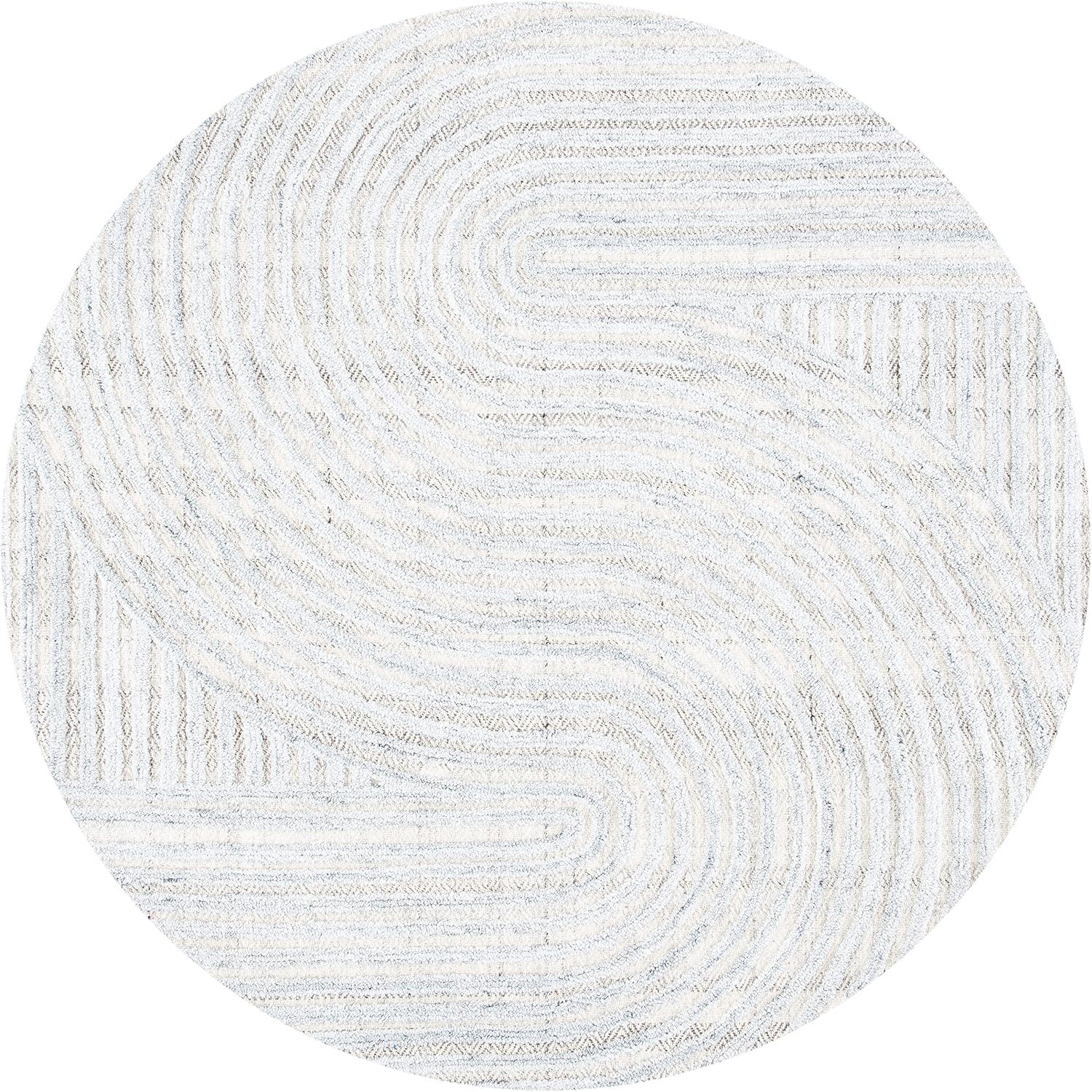 image:imageSAFAVIEH South Hampton Collection 8 x 10 Beige SHA301B Handmade Abstract Wool Area RugGrey