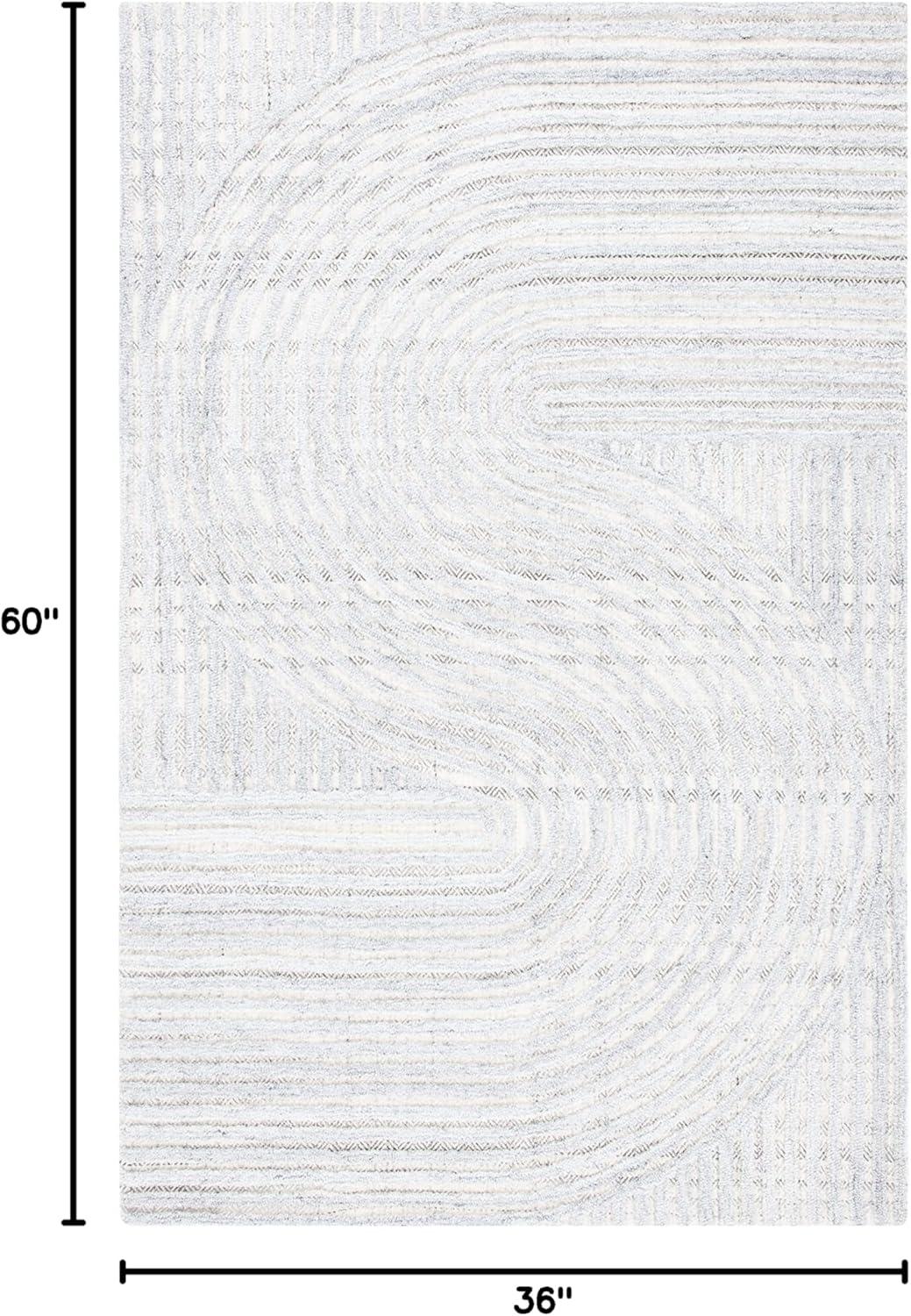 image:imageSAFAVIEH South Hampton Collection 8 x 10 Beige SHA301B Handmade Abstract Wool Area RugGrey