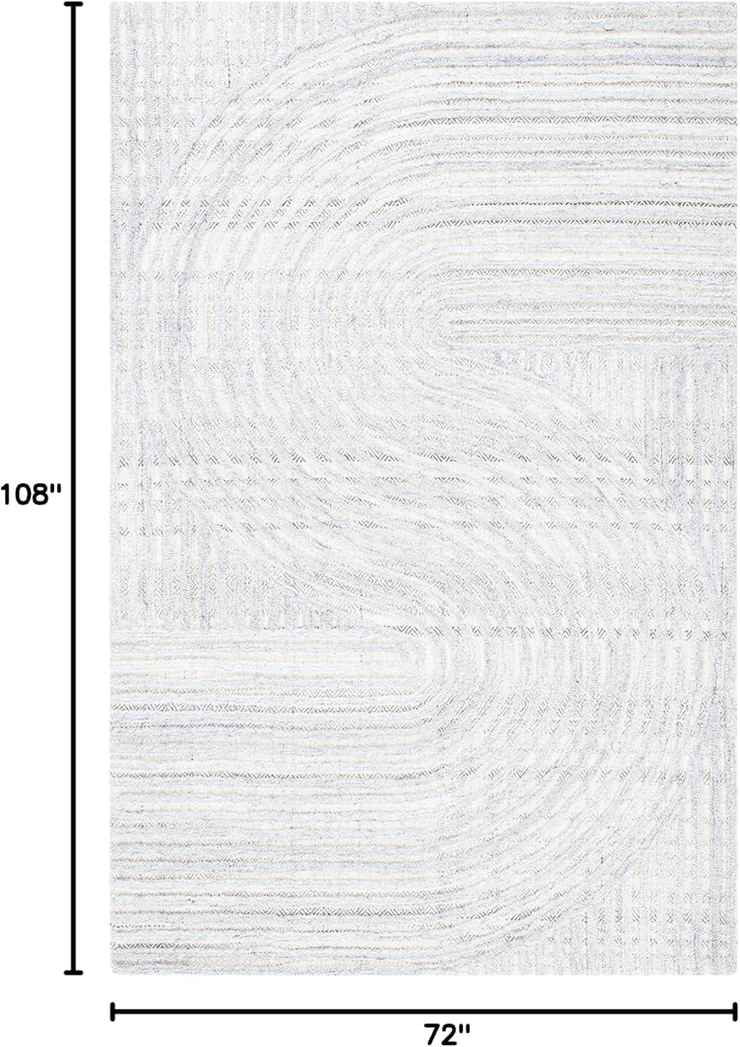 image:imageSAFAVIEH South Hampton Collection 8 x 10 Beige SHA301B Handmade Abstract Wool Area RugGrey