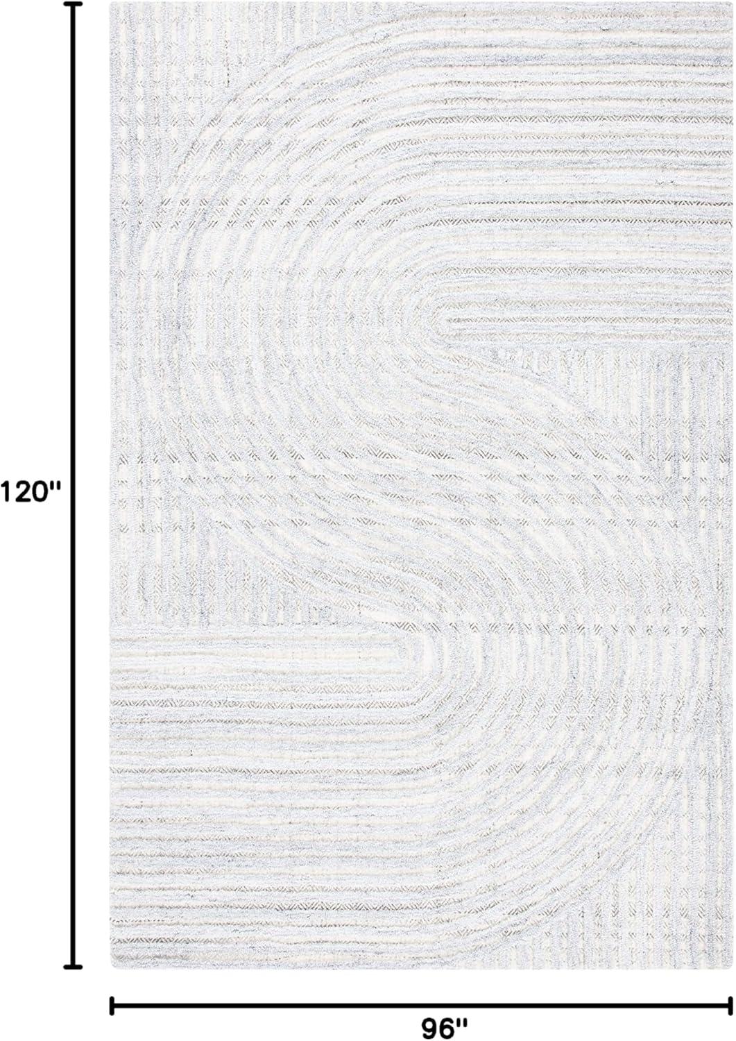 image:imageSAFAVIEH South Hampton Collection 8 x 10 Beige SHA301B Handmade Abstract Wool Area RugGrey