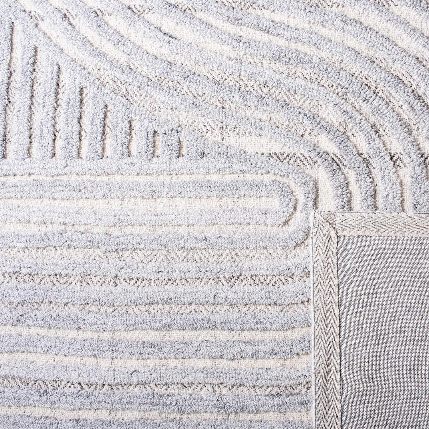 image:imageSAFAVIEH South Hampton Collection 8 x 10 Beige SHA301B Handmade Abstract Wool Area RugGrey