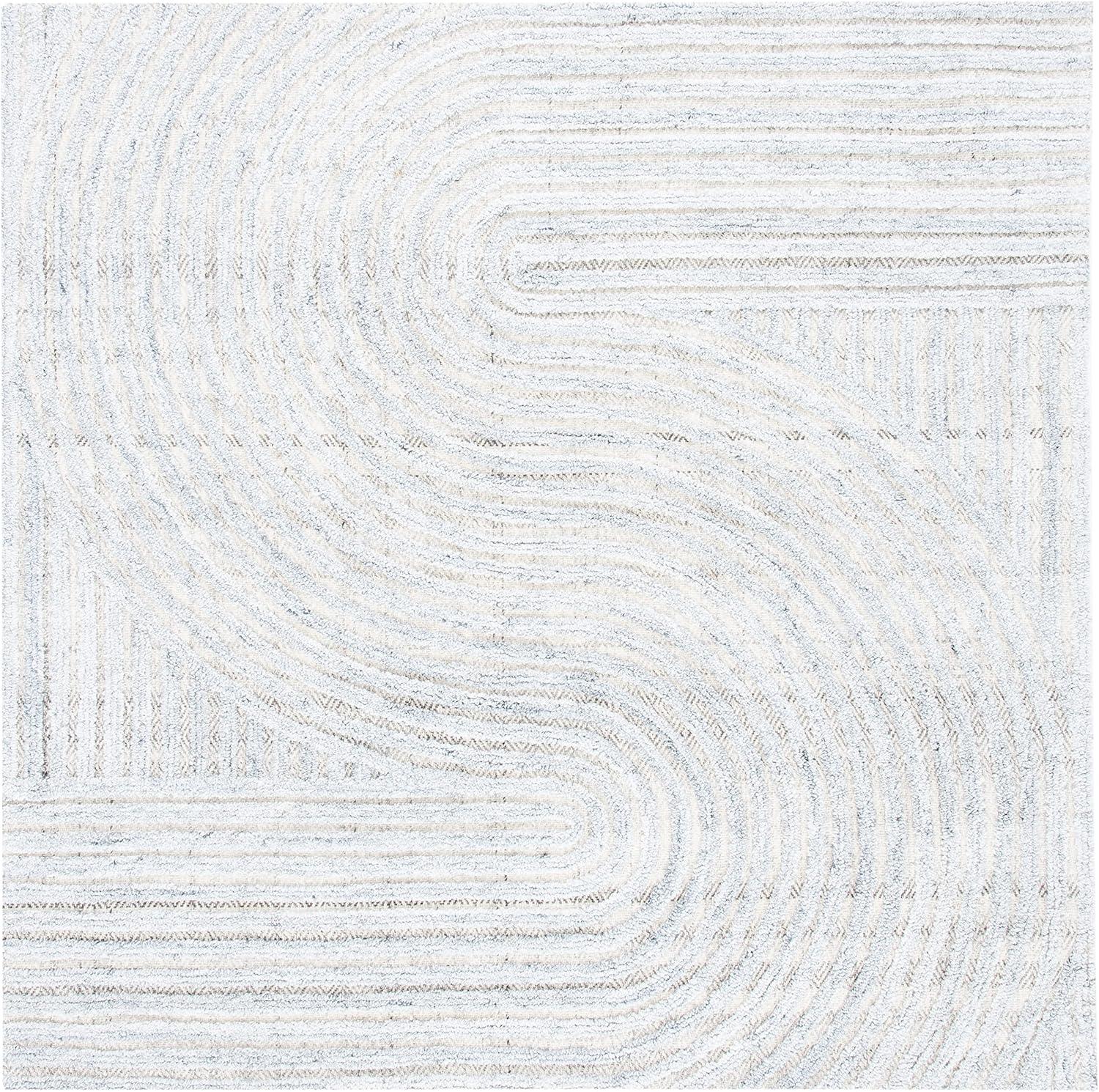 image:imageSAFAVIEH South Hampton Collection 8 x 10 Beige SHA301B Handmade Abstract Wool Area RugGrey