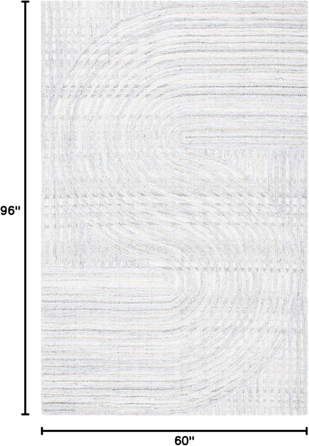 image:imageSAFAVIEH South Hampton Collection 8 x 10 Beige SHA301B Handmade Abstract Wool Area RugGrey