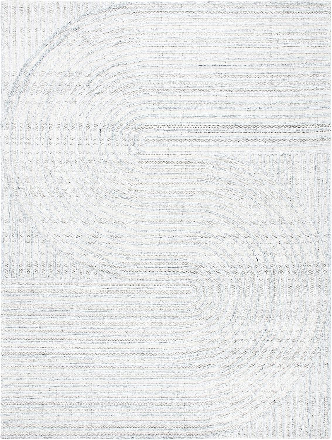 image:imageSAFAVIEH South Hampton Collection 8 x 10 Beige SHA301B Handmade Abstract Wool Area RugGrey