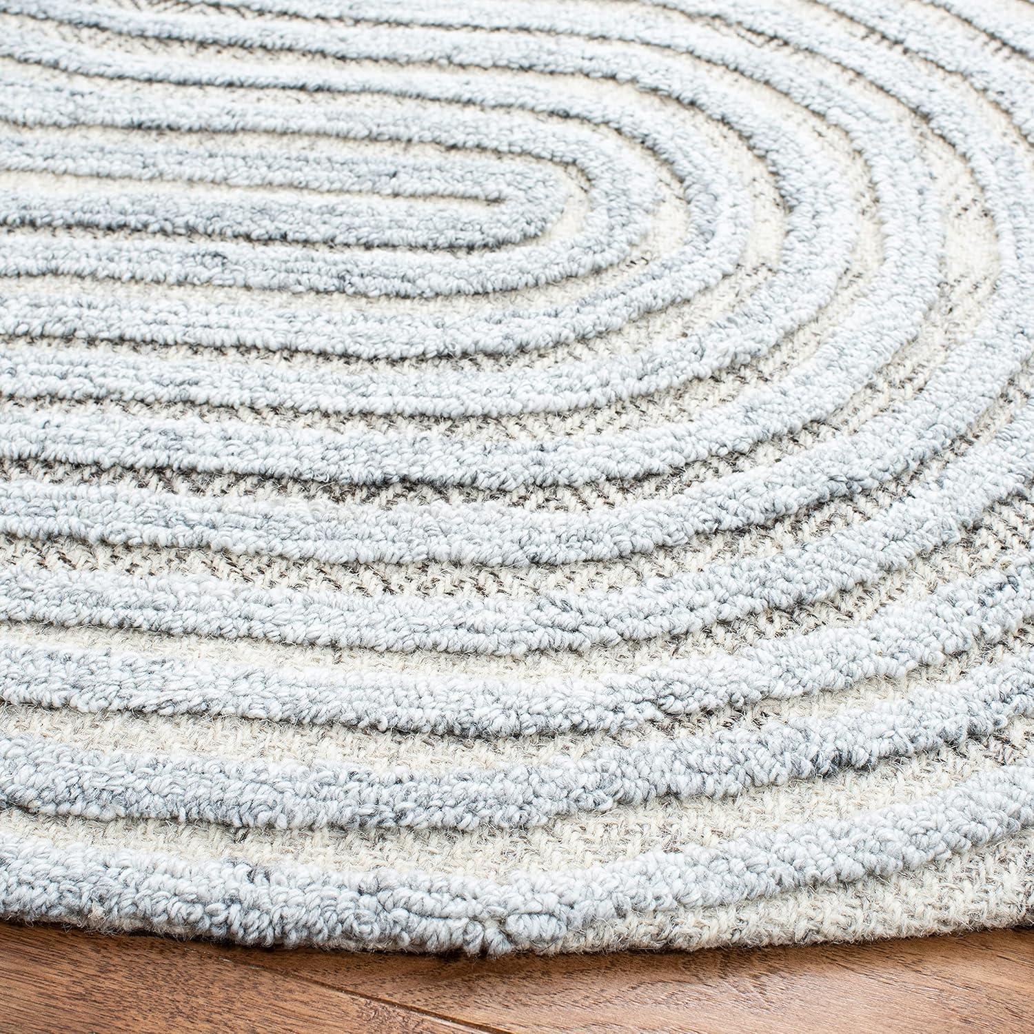 image:imageSAFAVIEH South Hampton Collection 8 x 10 Beige SHA301B Handmade Abstract Wool Area RugGrey