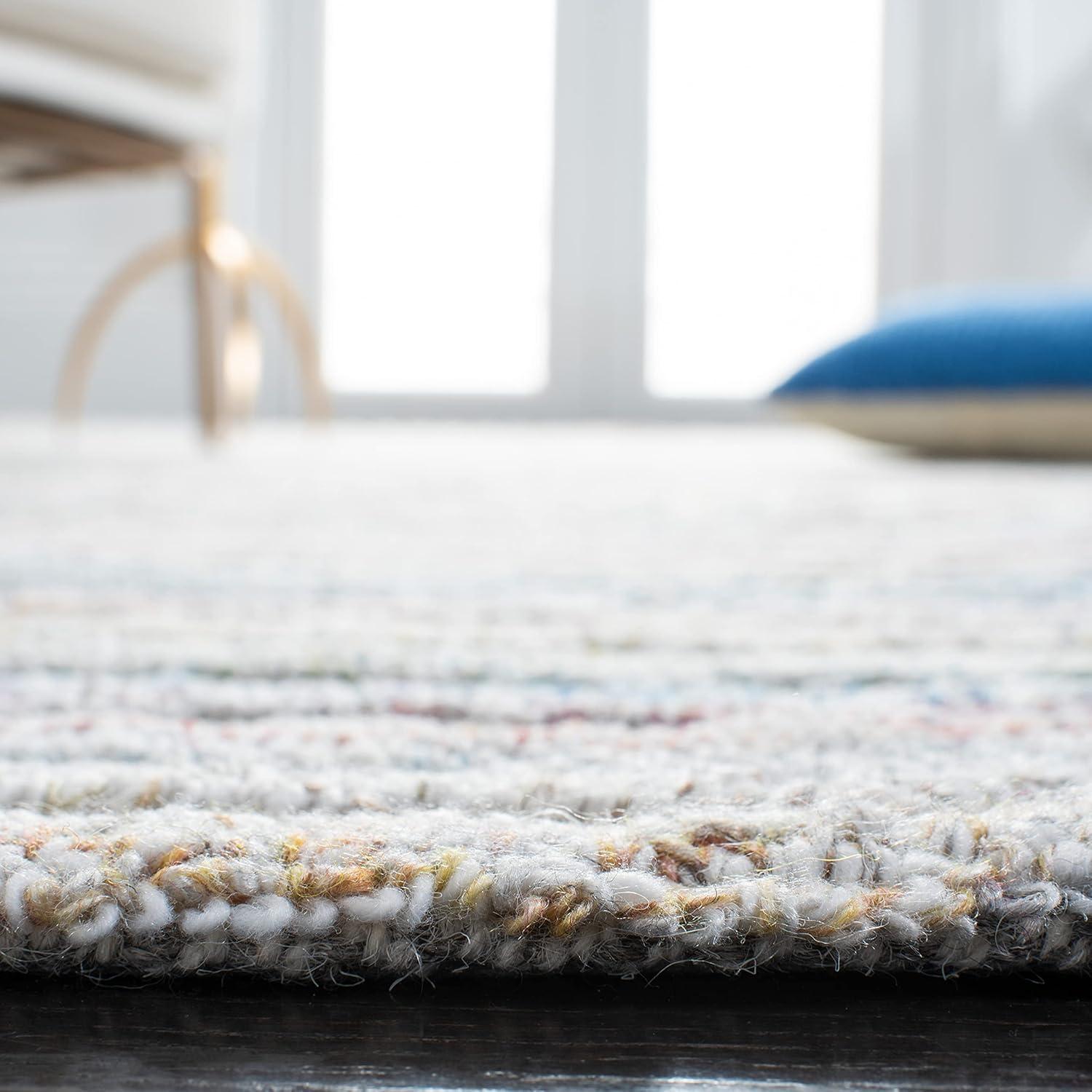 image:imageSAFAVIEH South Hampton Collection 8 x 10 Beige SHA301B Handmade Abstract Wool Area RugPinkBlue