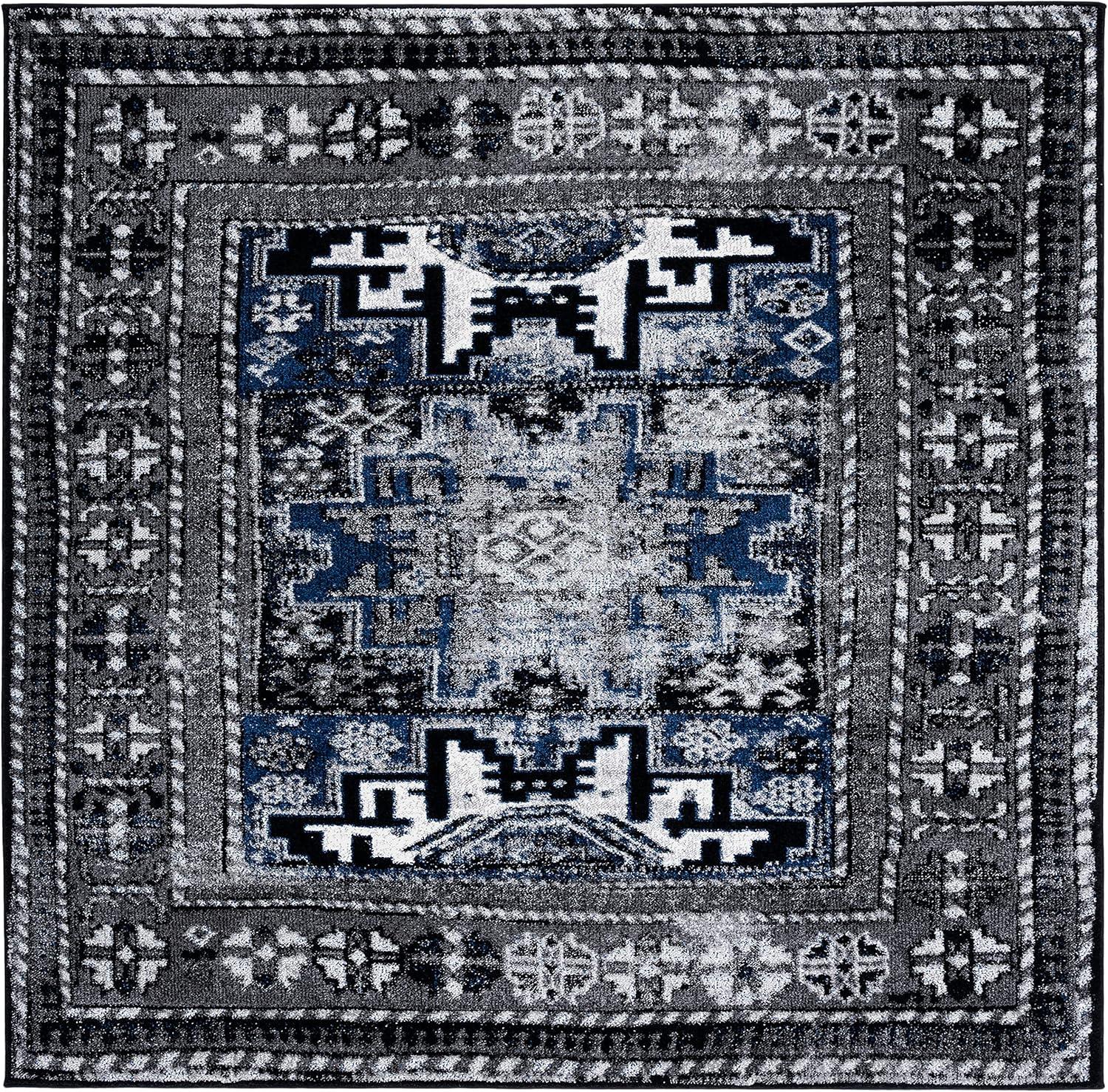 image:imageSAFAVIEH Vintage Hamadan Collection Area Rug 8 x 10 Red amp Multi Oriental Traditional Persian Design NonShedding amp Easy Care Ideal for High Traffic Areas in Living Room Bedroom VTH213AGreyBlue
