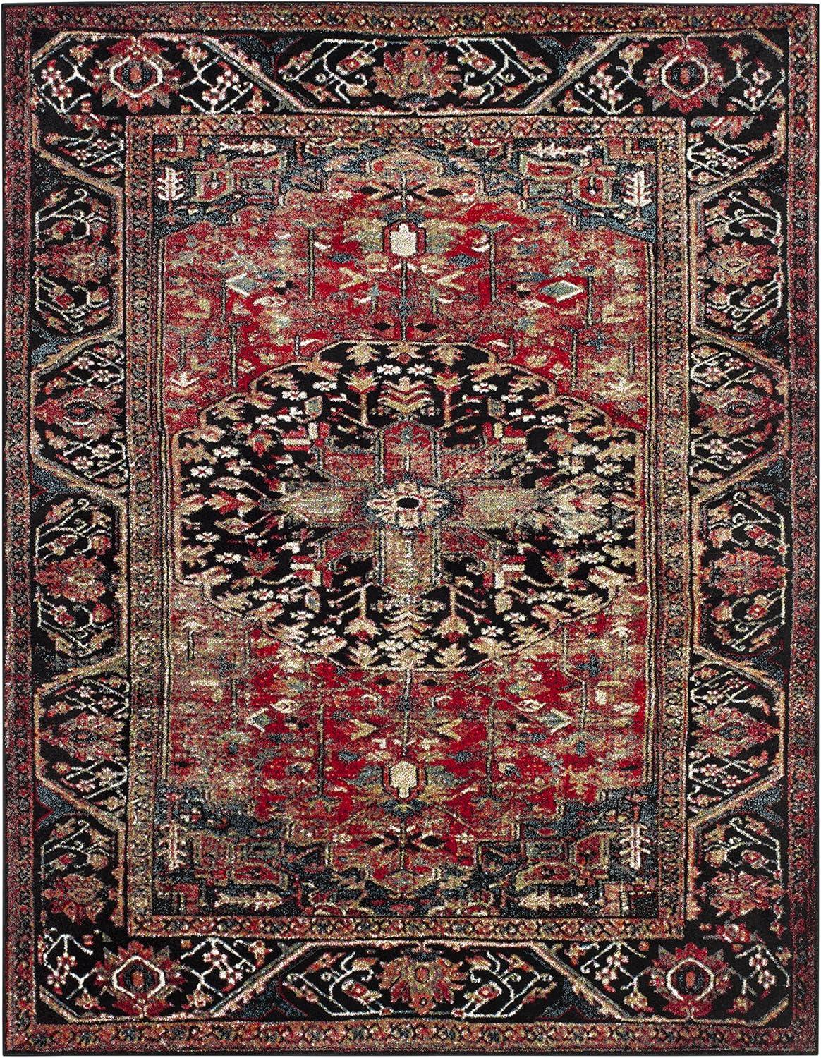 image:imageSAFAVIEH Vintage Hamadan Collection Area Rug 8 x 10 Red amp Multi Oriental Traditional Persian Design NonShedding amp Easy Care Ideal for High Traffic Areas in Living Room Bedroom VTH215ARedMulti