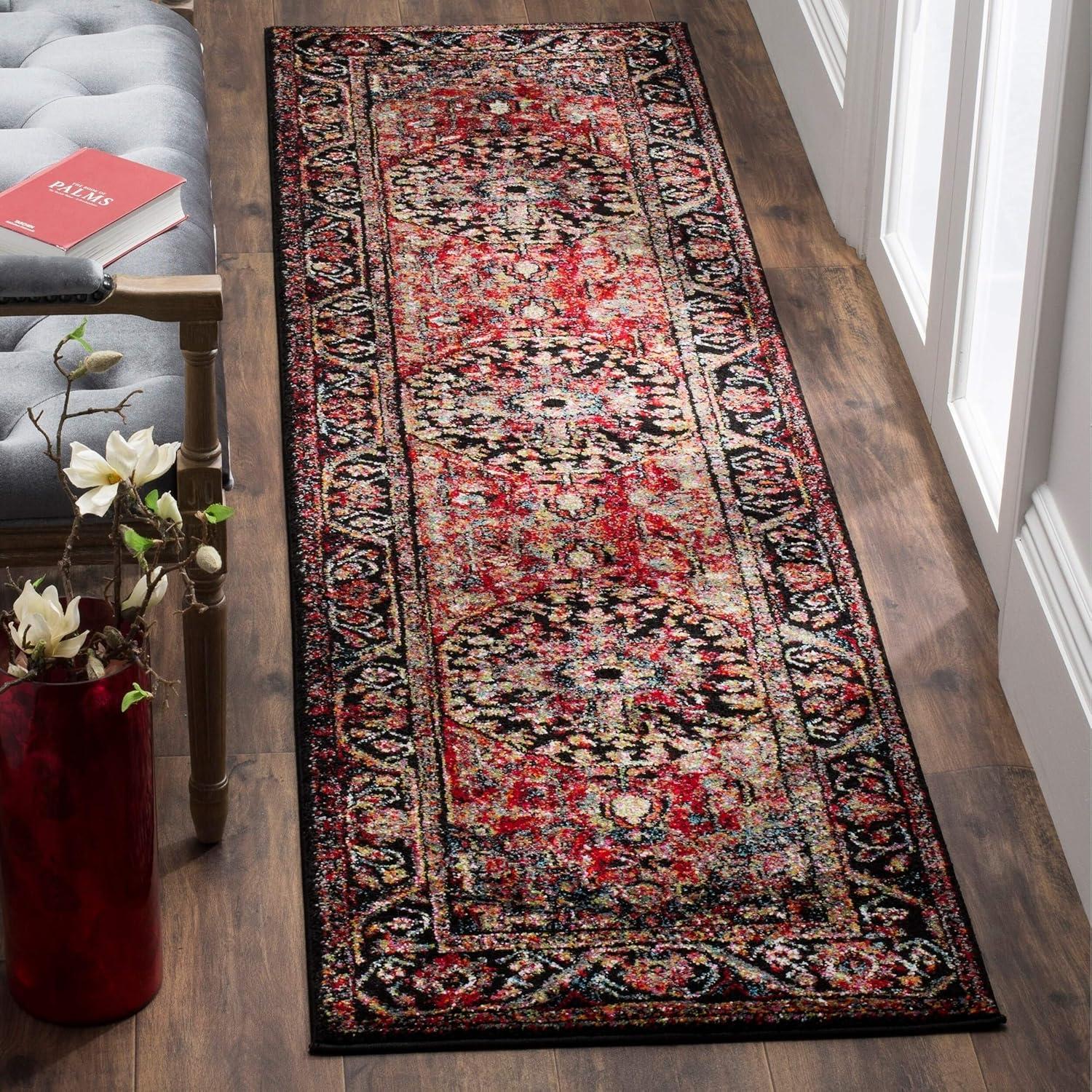image:imageSAFAVIEH Vintage Hamadan Collection Area Rug 8 x 10 Red amp Multi Oriental Traditional Persian Design NonShedding amp Easy Care Ideal for High Traffic Areas in Living Room Bedroom VTH215ARedMulti