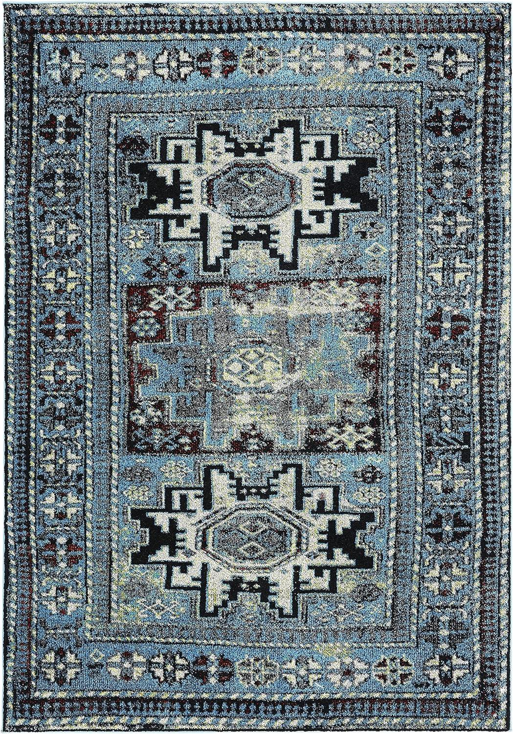 image:imageSAFAVIEH Vintage Hamadan Collection Area Rug 8 x 10 Red amp Multi Oriental Traditional Persian Design NonShedding amp Easy Care Ideal for High Traffic Areas in Living Room Bedroom VTH213ALight BlueBlack