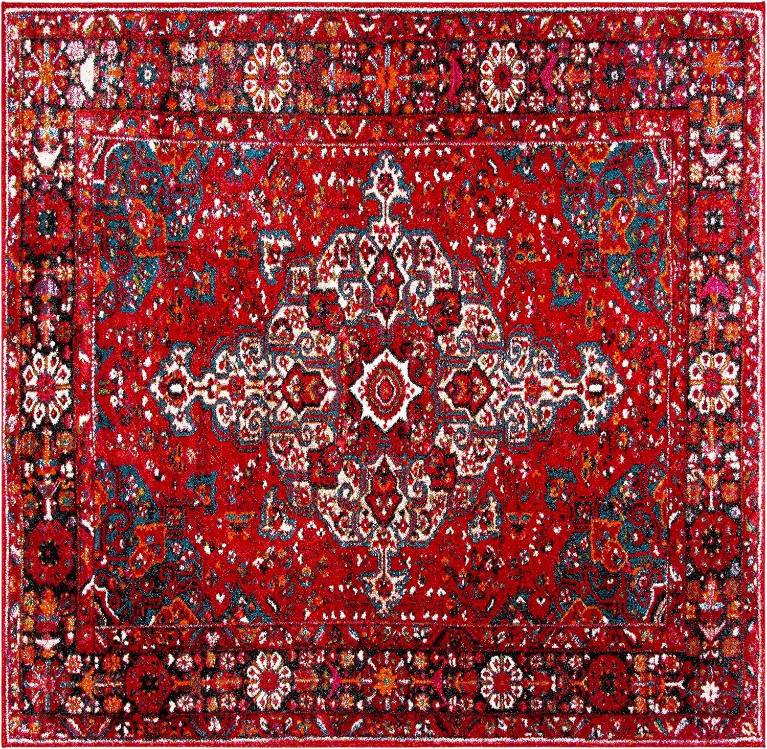 image:imageSAFAVIEH Vintage Hamadan Collection Area Rug 8 x 10 Red amp Multi Oriental Traditional Persian Design NonShedding amp Easy Care Ideal for High Traffic Areas in Living Room Bedroom VTH222ARedMulti