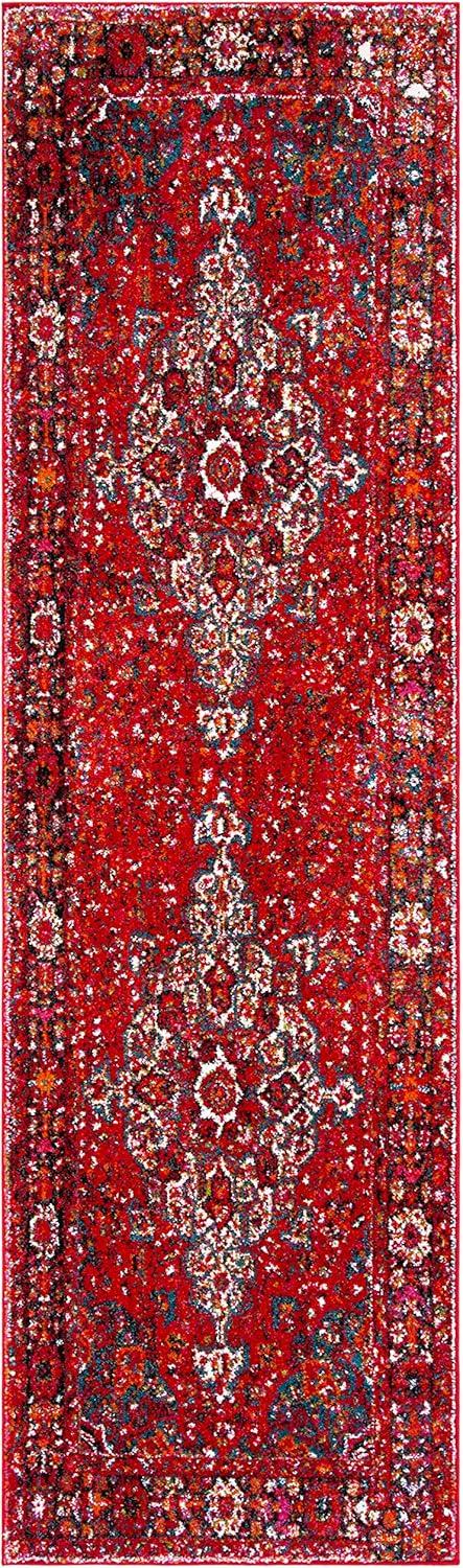 image:imageSAFAVIEH Vintage Hamadan Collection Area Rug 8 x 10 Red amp Multi Oriental Traditional Persian Design NonShedding amp Easy Care Ideal for High Traffic Areas in Living Room Bedroom VTH222ARedMulti