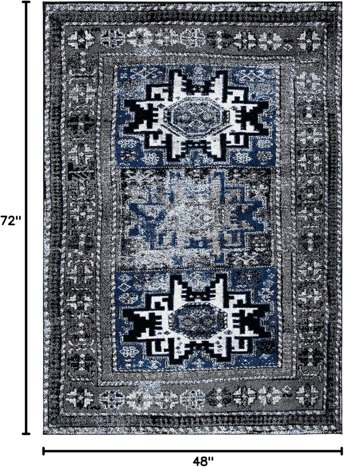 image:imageSAFAVIEH Vintage Hamadan Collection Area Rug 8 x 10 Red amp Multi Oriental Traditional Persian Design NonShedding amp Easy Care Ideal for High Traffic Areas in Living Room Bedroom VTH213AGreyBlue