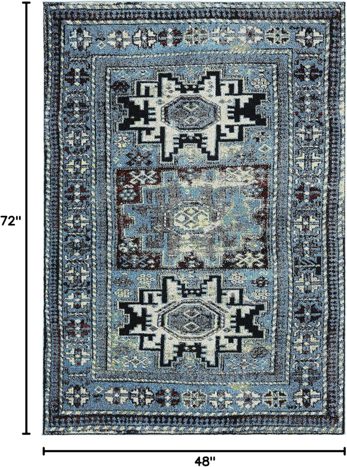 image:imageSAFAVIEH Vintage Hamadan Collection Area Rug 8 x 10 Red amp Multi Oriental Traditional Persian Design NonShedding amp Easy Care Ideal for High Traffic Areas in Living Room Bedroom VTH213ALight BlueBlack