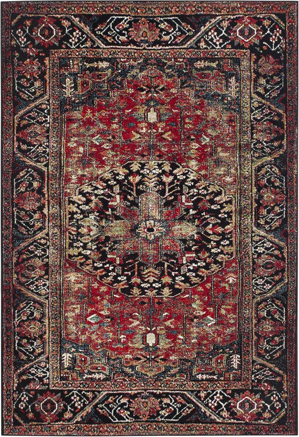image:imageSAFAVIEH Vintage Hamadan Collection Area Rug 8 x 10 Red amp Multi Oriental Traditional Persian Design NonShedding amp Easy Care Ideal for High Traffic Areas in Living Room Bedroom VTH215ARedMulti