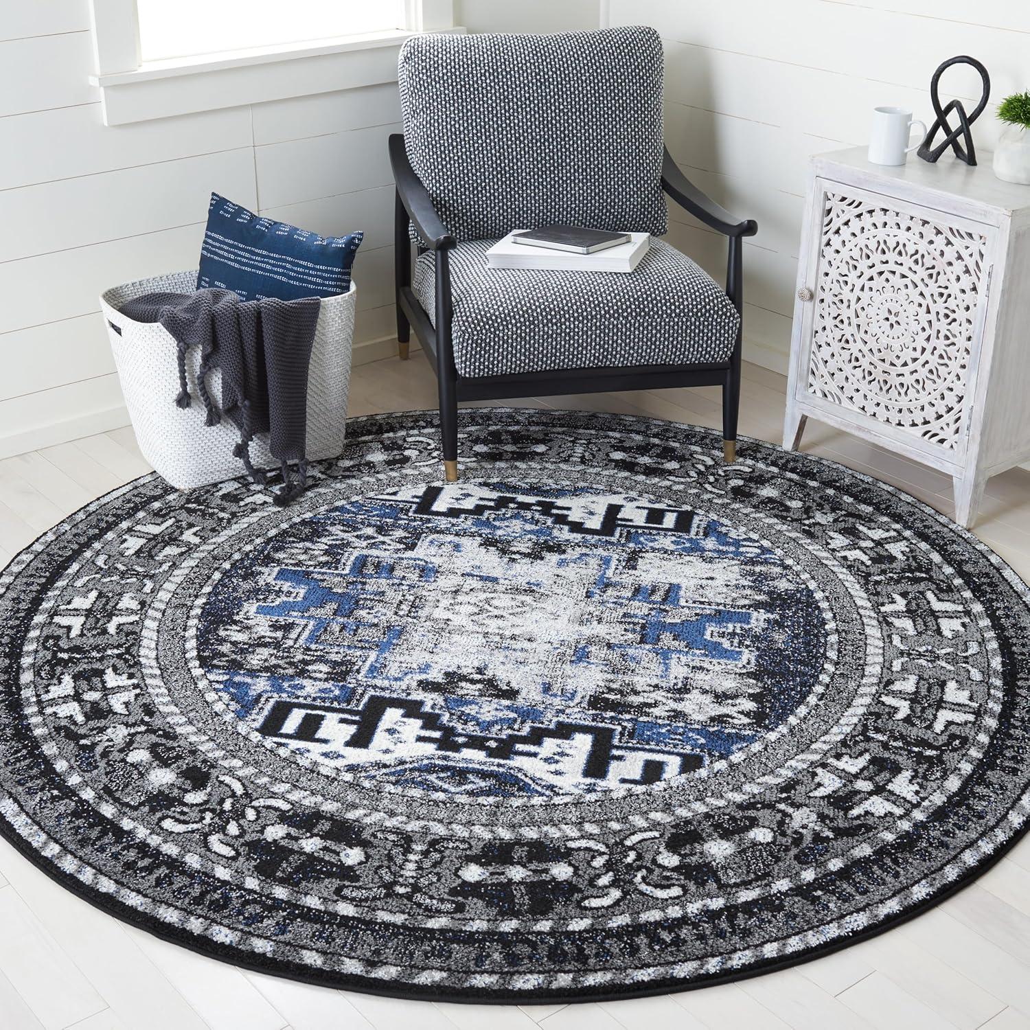 image:imageSAFAVIEH Vintage Hamadan Collection Area Rug 8 x 10 Red amp Multi Oriental Traditional Persian Design NonShedding amp Easy Care Ideal for High Traffic Areas in Living Room Bedroom VTH213AGreyBlue