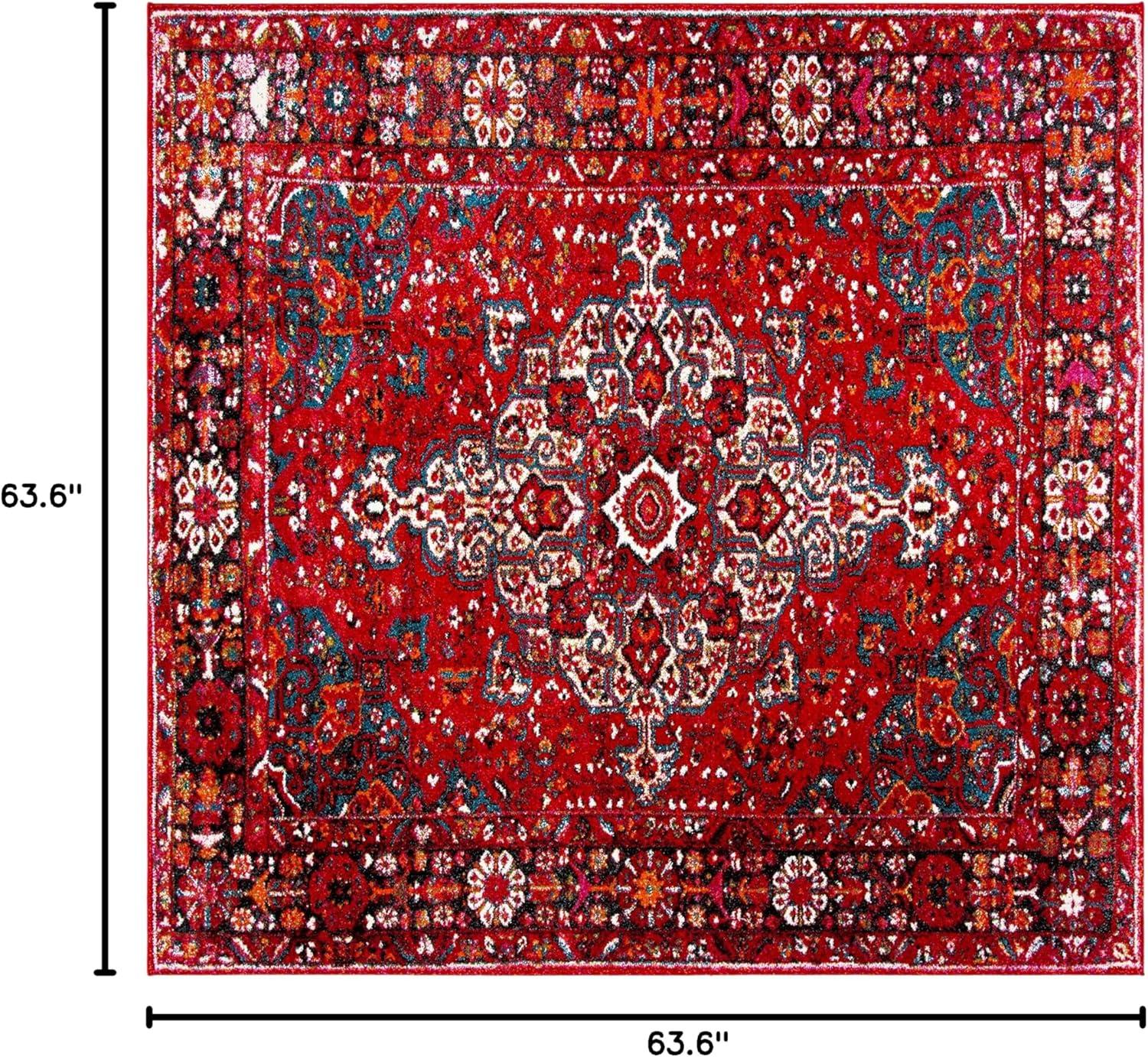 image:imageSAFAVIEH Vintage Hamadan Collection Area Rug 8 x 10 Red amp Multi Oriental Traditional Persian Design NonShedding amp Easy Care Ideal for High Traffic Areas in Living Room Bedroom VTH222ARedMulti