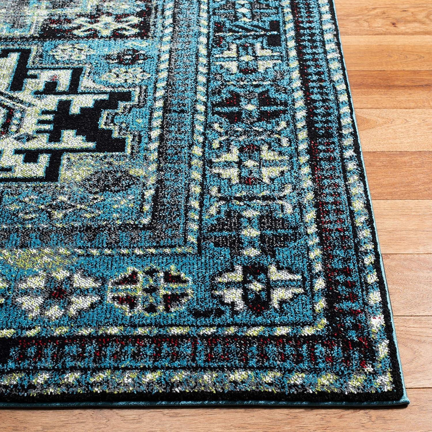 image:imageSAFAVIEH Vintage Hamadan Collection Area Rug 8 x 10 Red amp Multi Oriental Traditional Persian Design NonShedding amp Easy Care Ideal for High Traffic Areas in Living Room Bedroom VTH213ALight BlueBlack