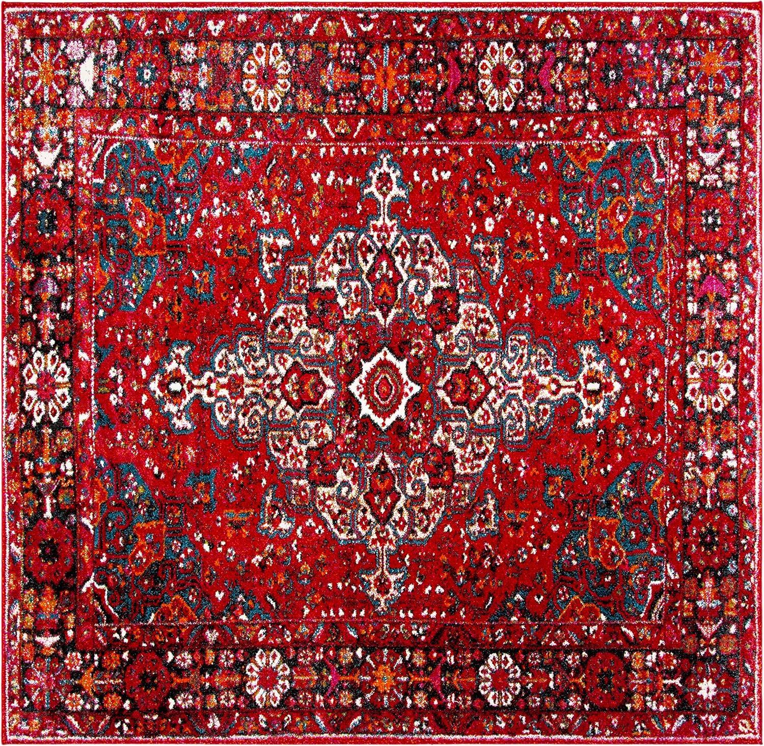 image:imageSAFAVIEH Vintage Hamadan Collection Area Rug 8 x 10 Red amp Multi Oriental Traditional Persian Design NonShedding amp Easy Care Ideal for High Traffic Areas in Living Room Bedroom VTH222ARedMulti