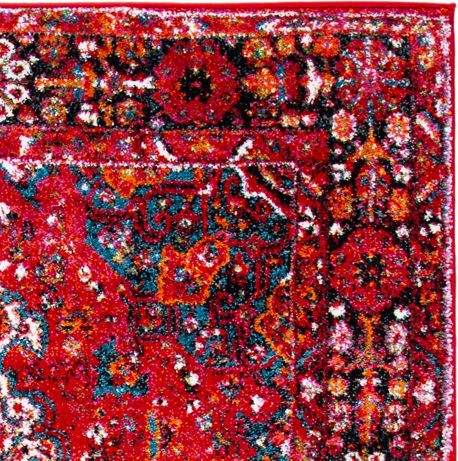 image:imageSAFAVIEH Vintage Hamadan Collection Area Rug 8 x 10 Red amp Multi Oriental Traditional Persian Design NonShedding amp Easy Care Ideal for High Traffic Areas in Living Room Bedroom VTH222ARedMulti